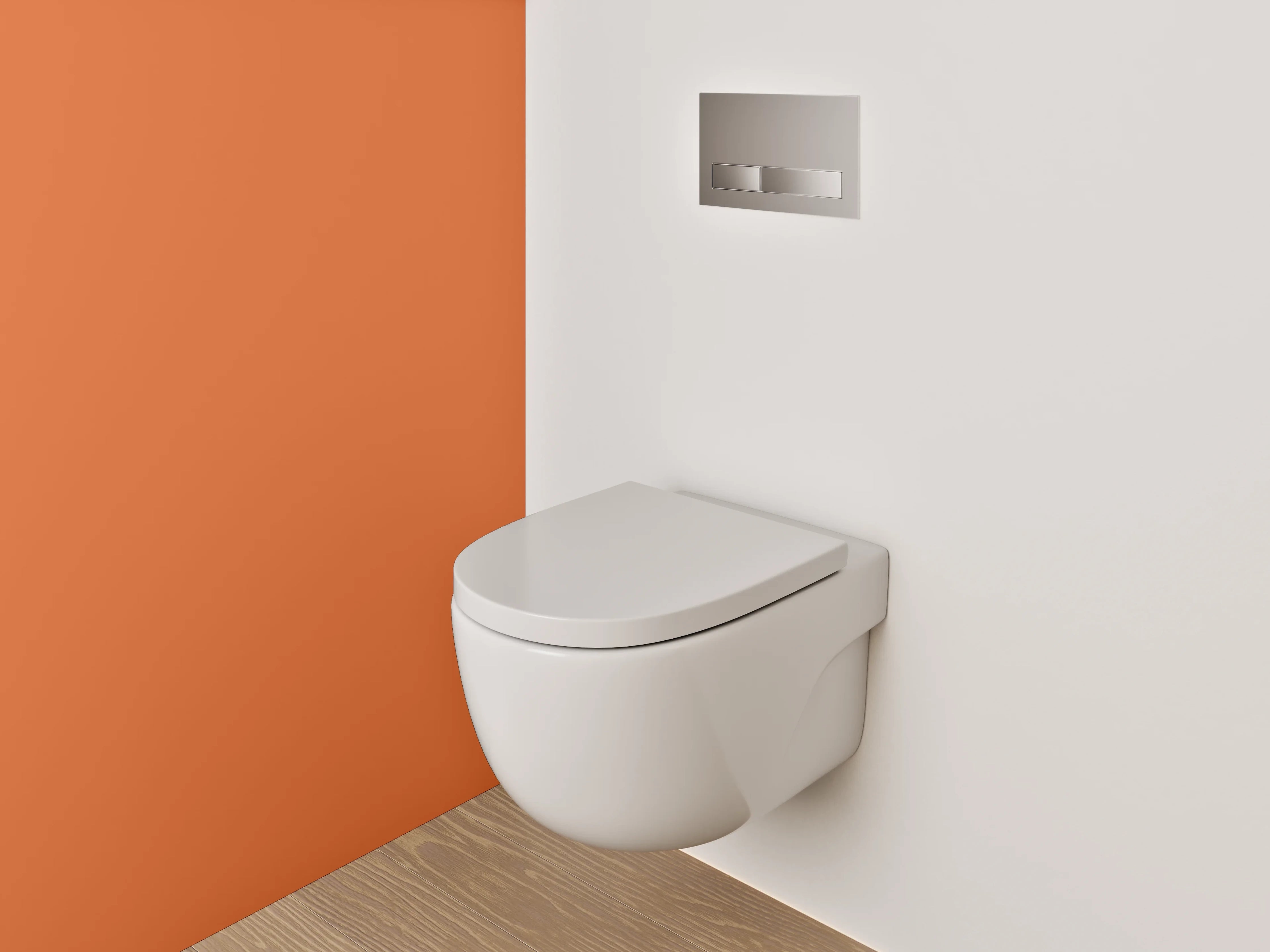 WC-Rückwand - RAL 2010 Signalorange