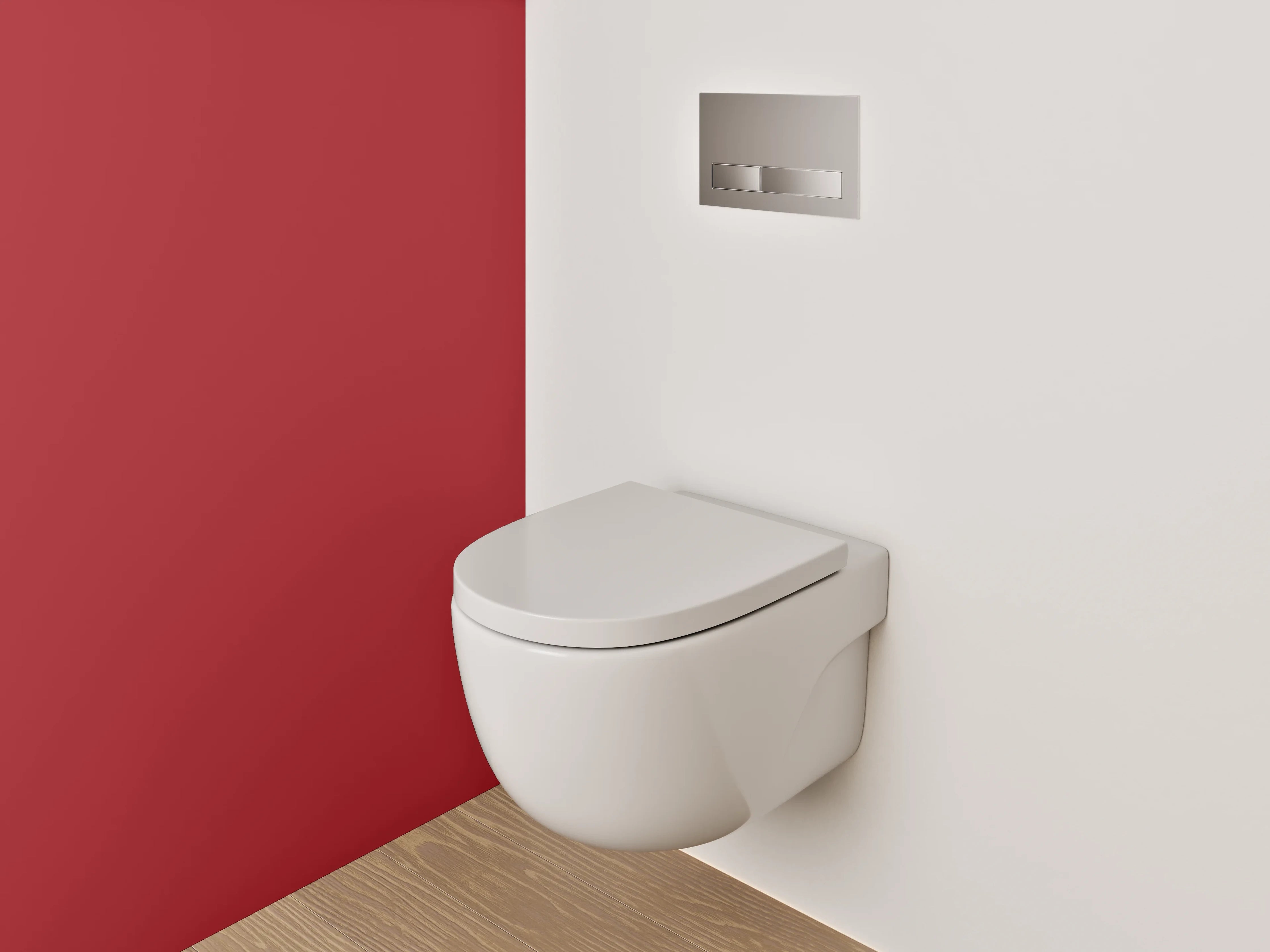 WC-Rückwand - RAL 3001 Signalrot