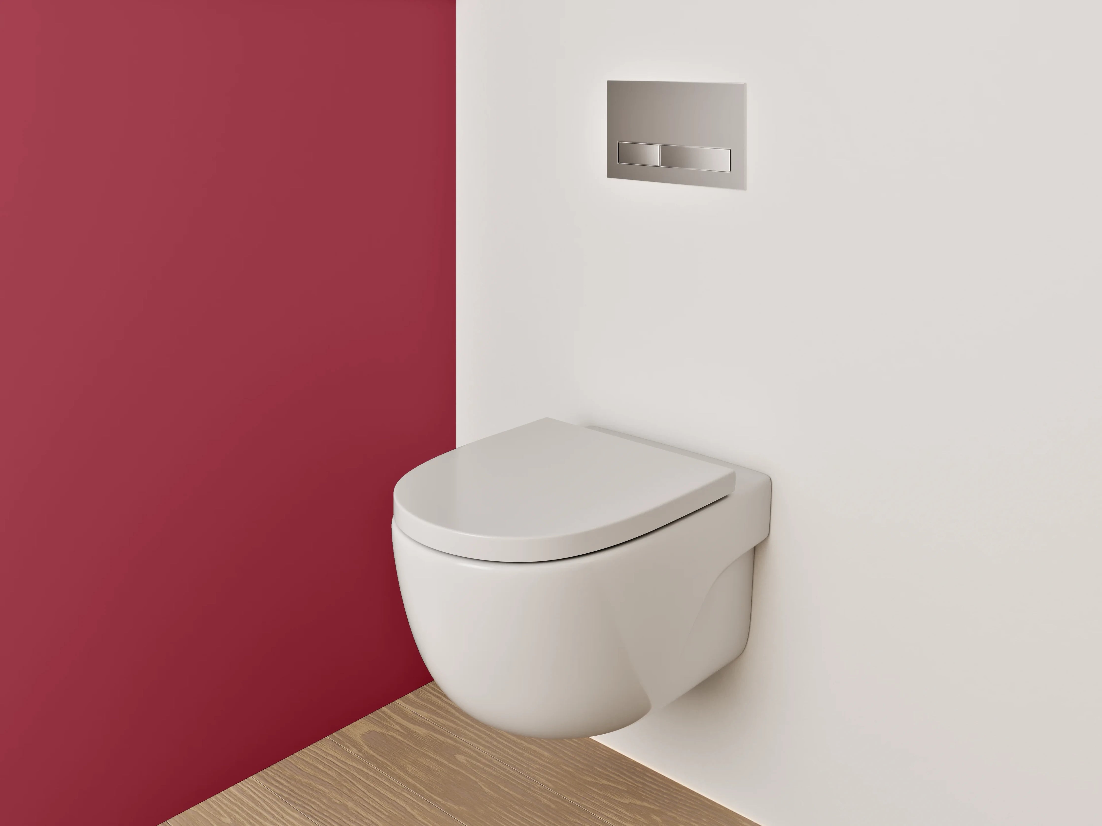 WC-Rückwand - RAL 3003 Rubinrot