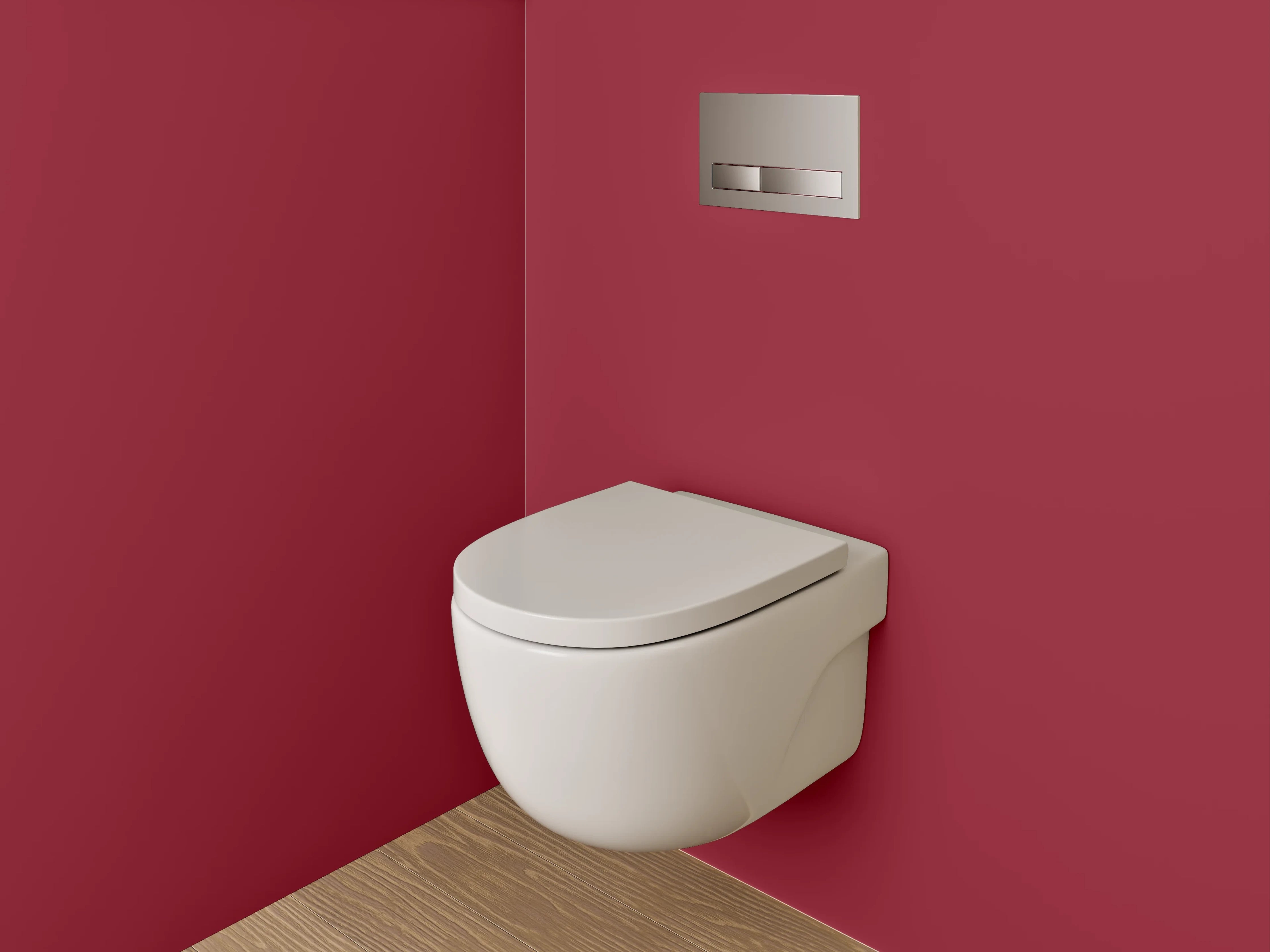 WC-Rückwand - RAL 3003 Rubinrot