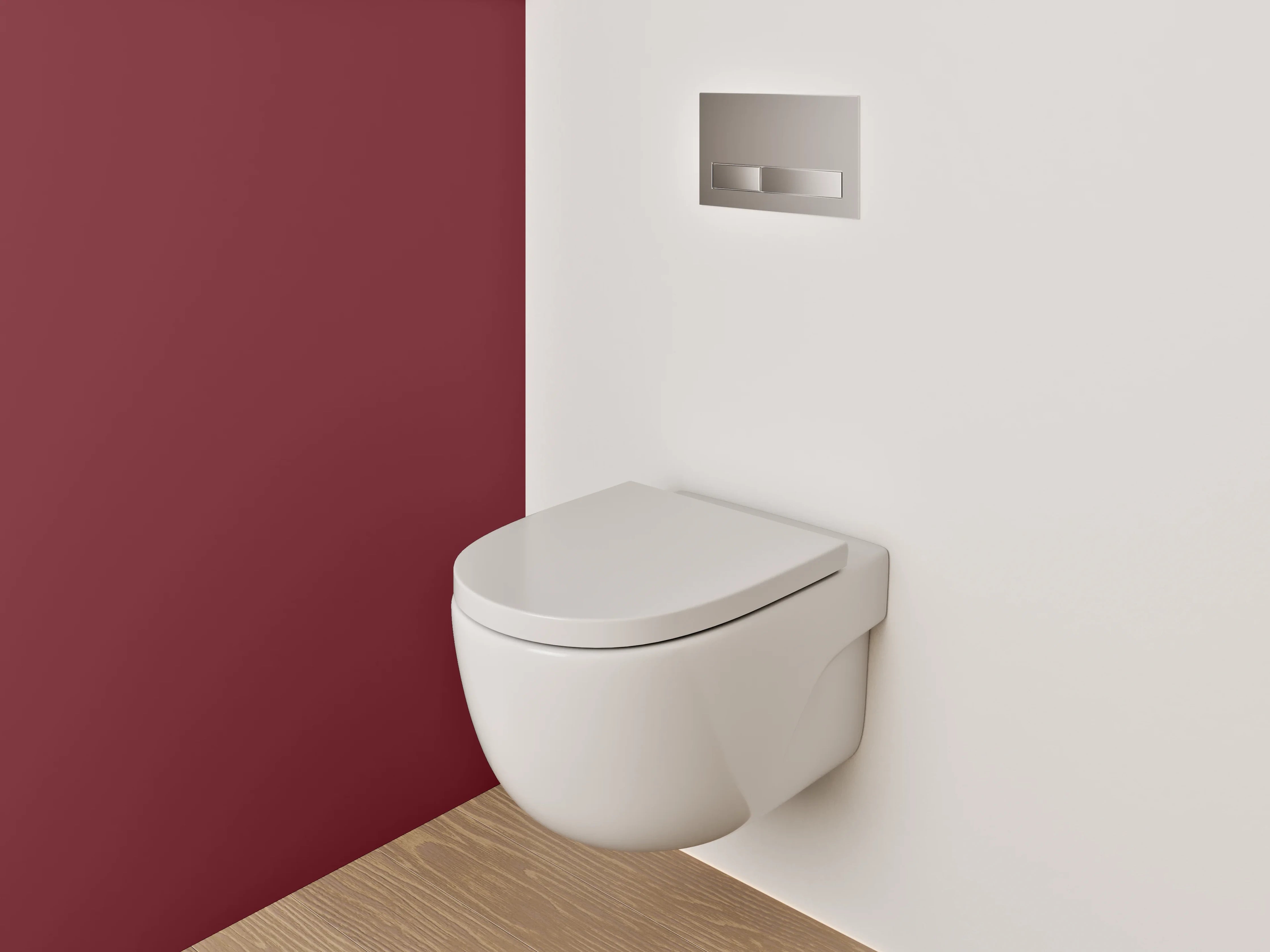 WC-Rückwand - RAL 3004 Purpurrot
