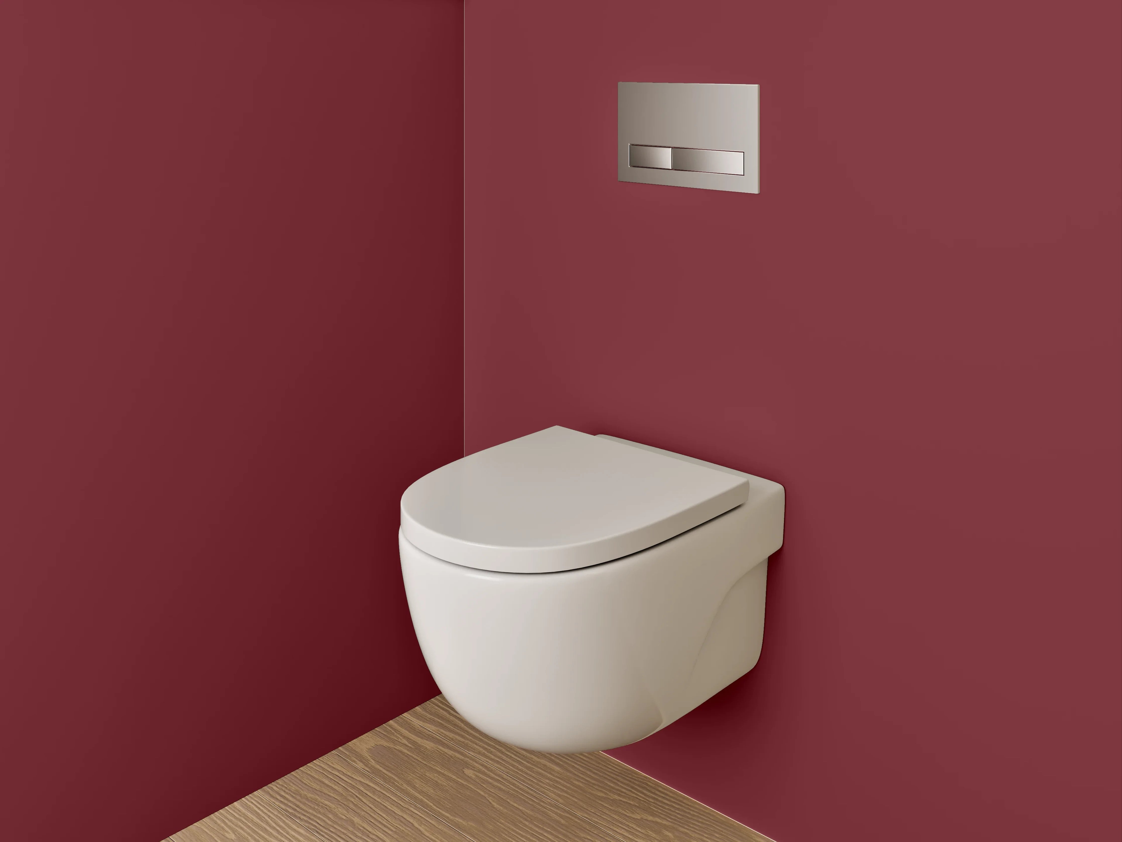 WC-Rückwand - RAL 3004 Purpurrot