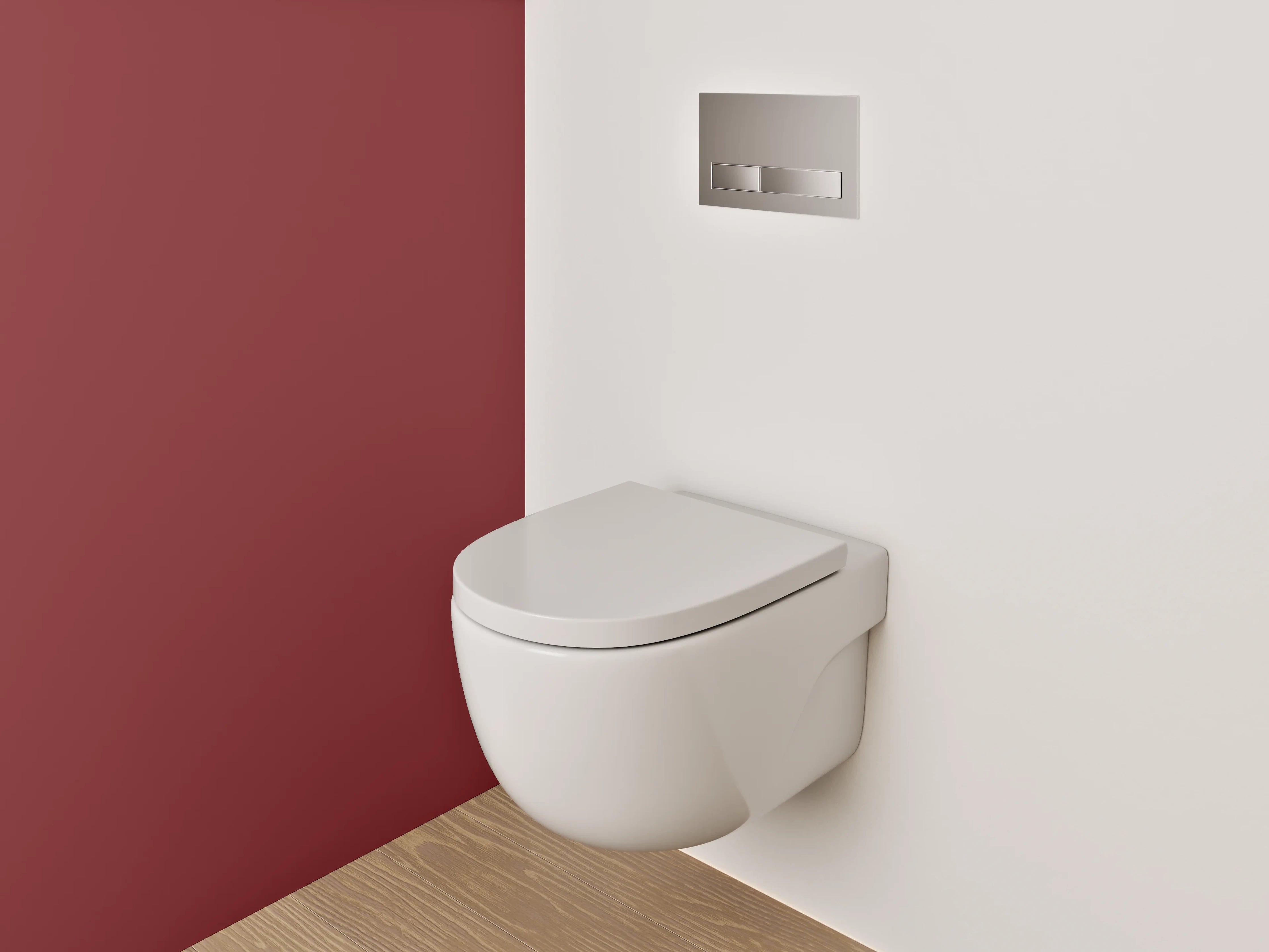 WC-Rückwand - RAL 3011 Braunrot