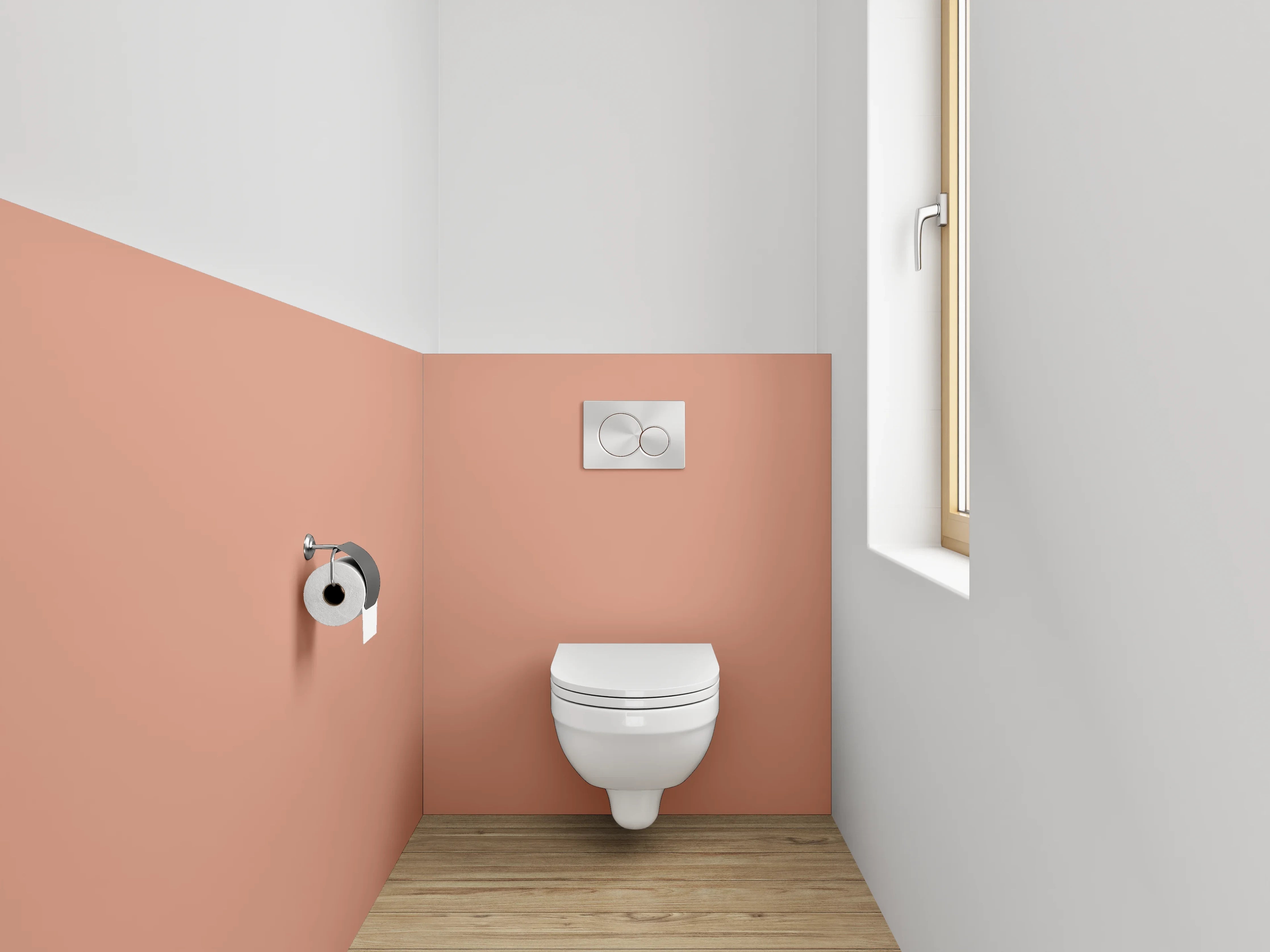 WC-Rückwand - RAL 3012 Beigeorange