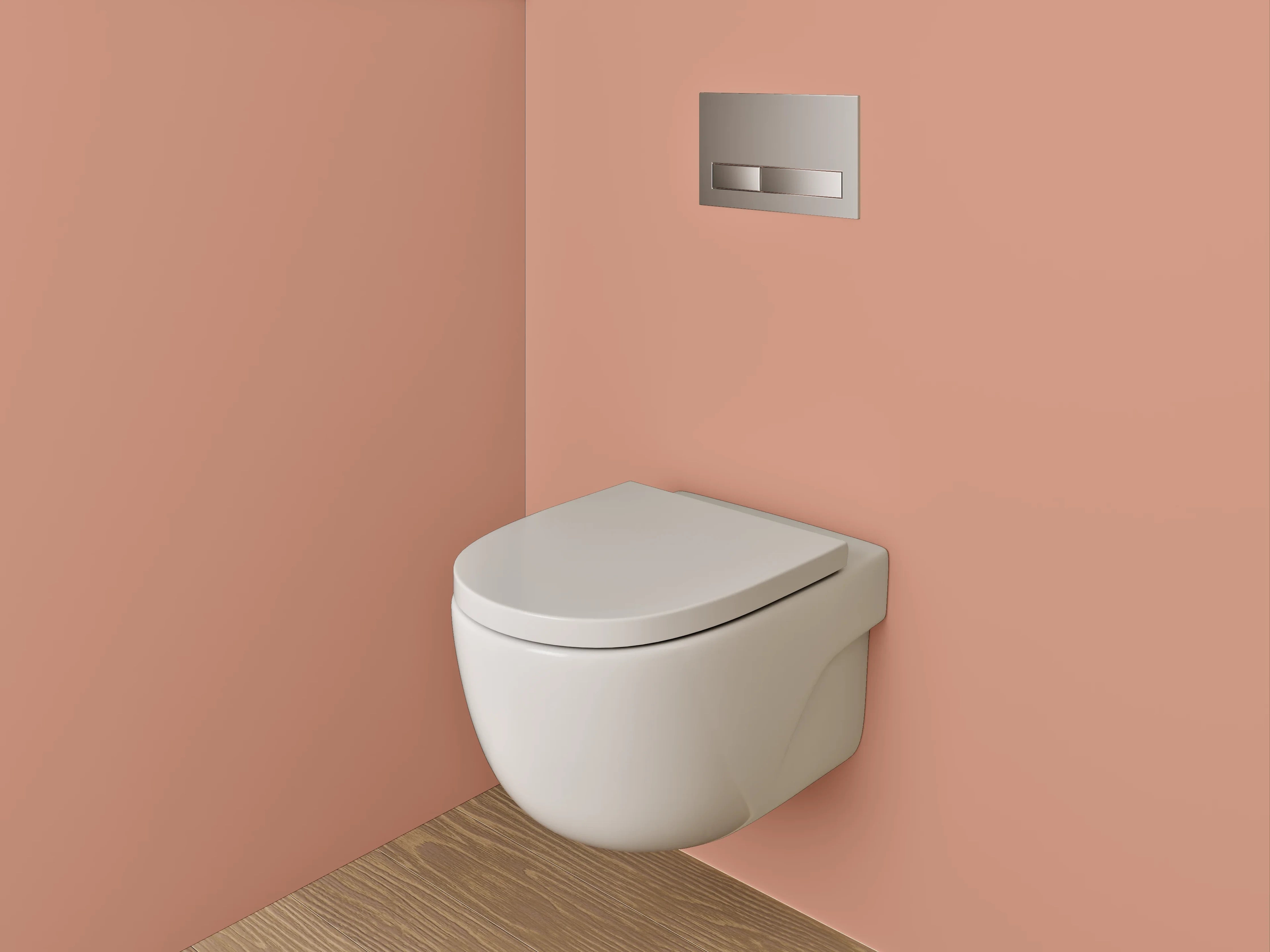 WC-Rückwand - RAL 3012 Beigeorange