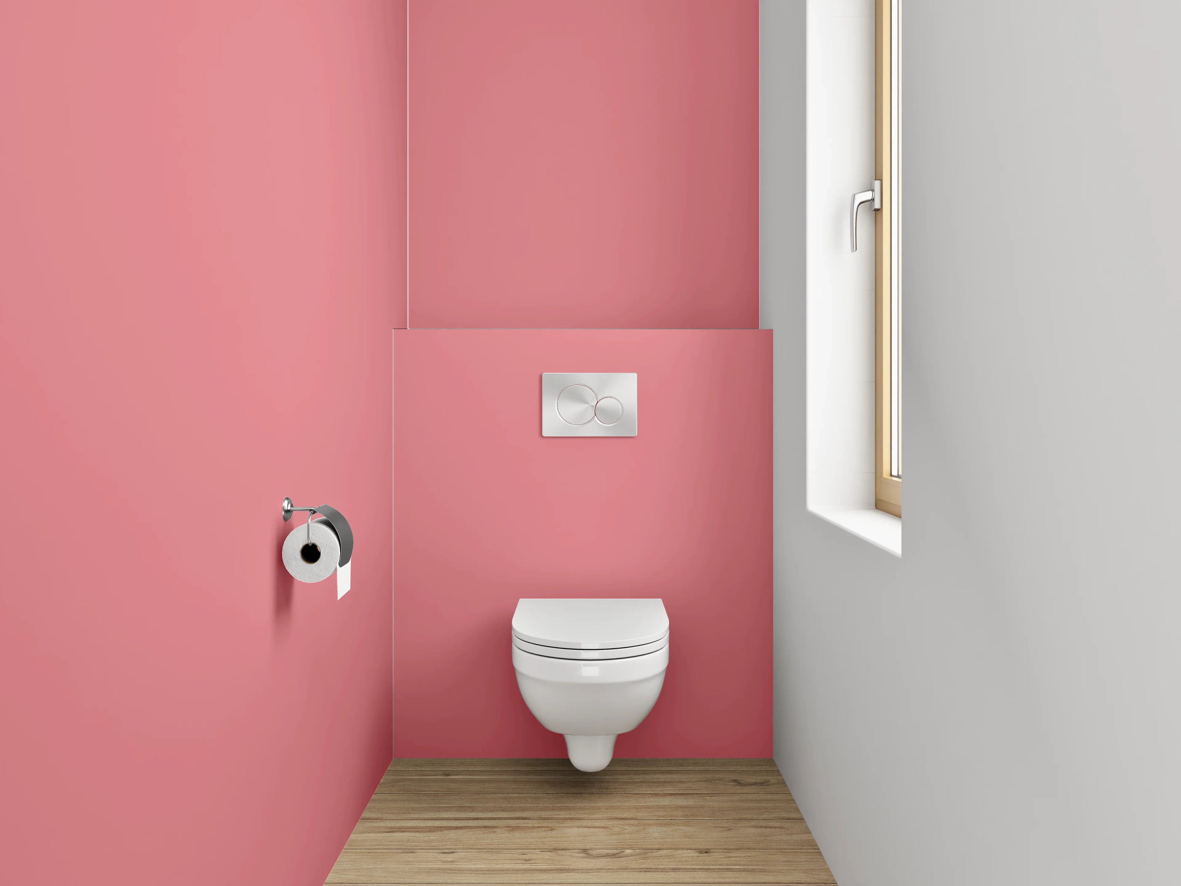 WC-Rückwand - RAL 3014 Altrosa