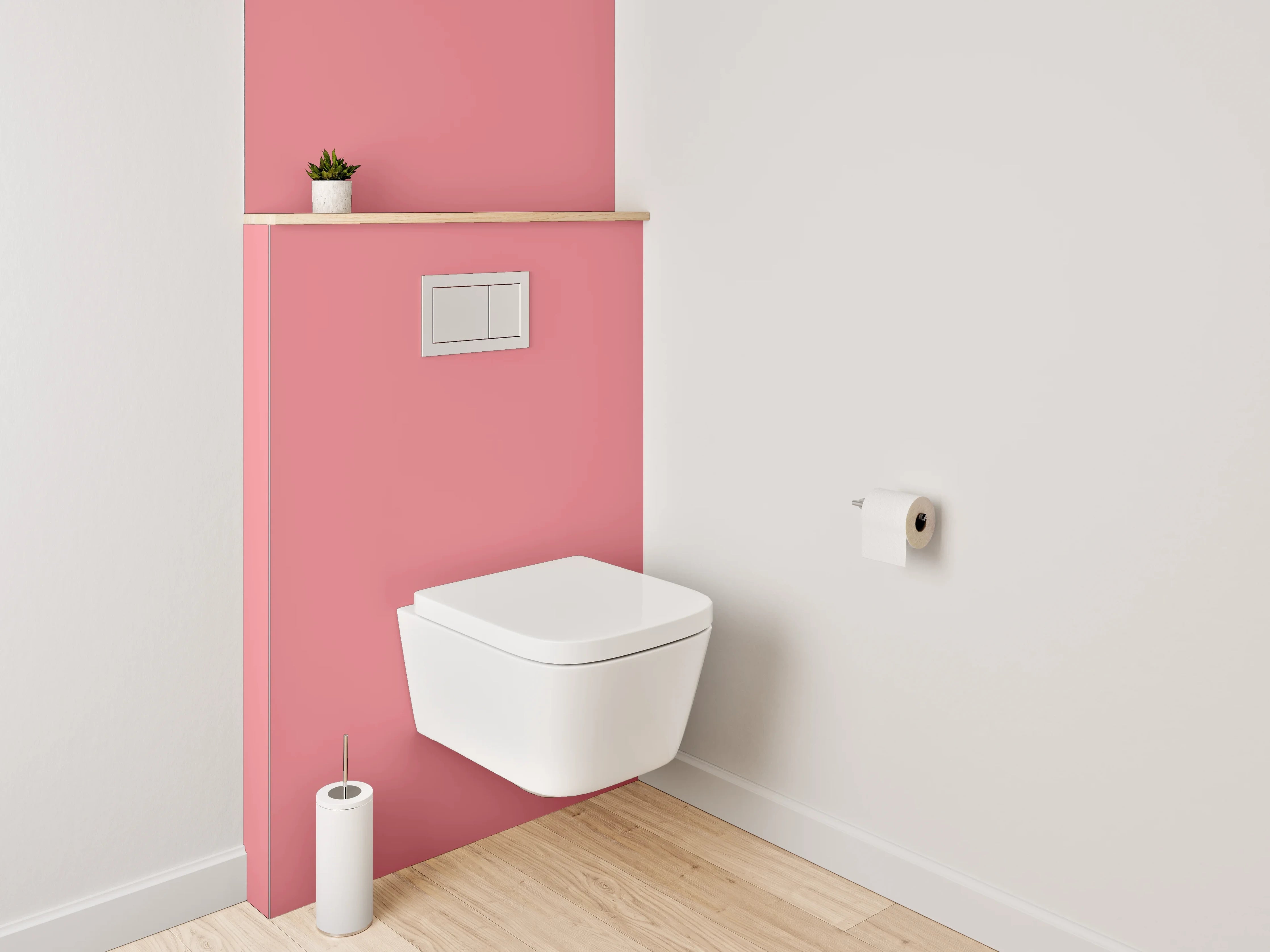 WC-Rückwand - RAL 3014 Altrosa