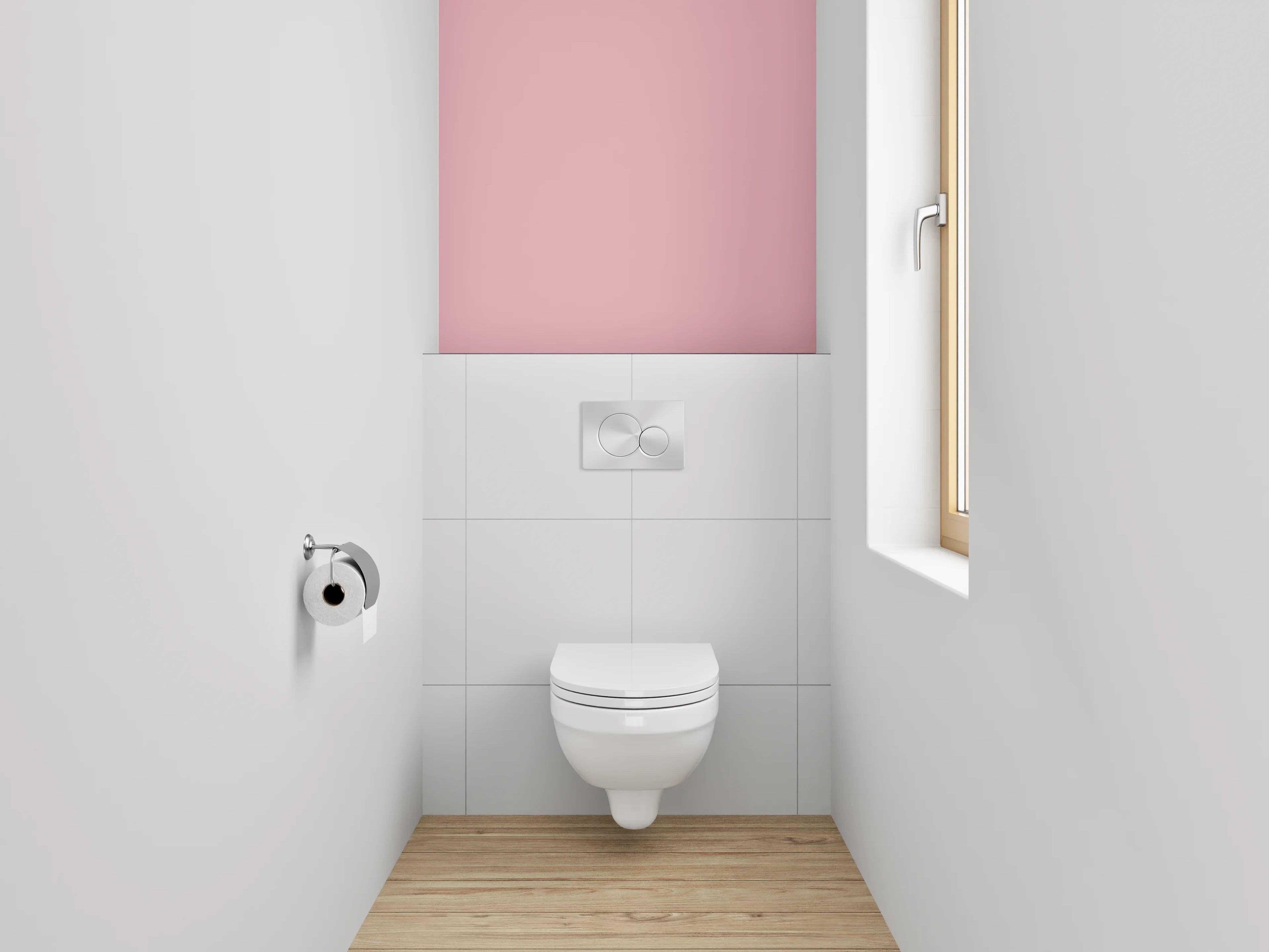 WC-Rückwand - RAL 3015 Hellrosa