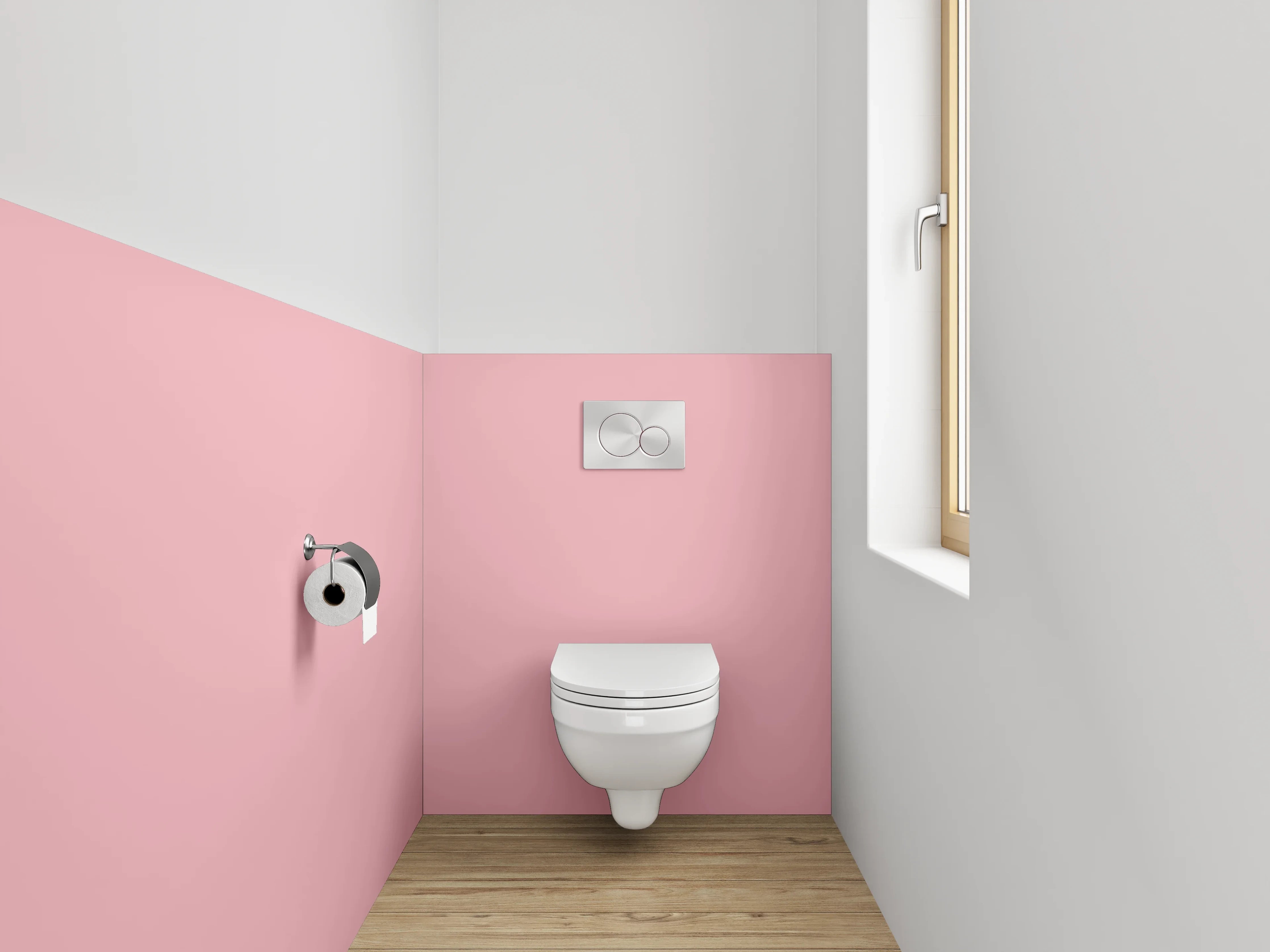 WC-Rückwand - RAL 3015 Hellrosa