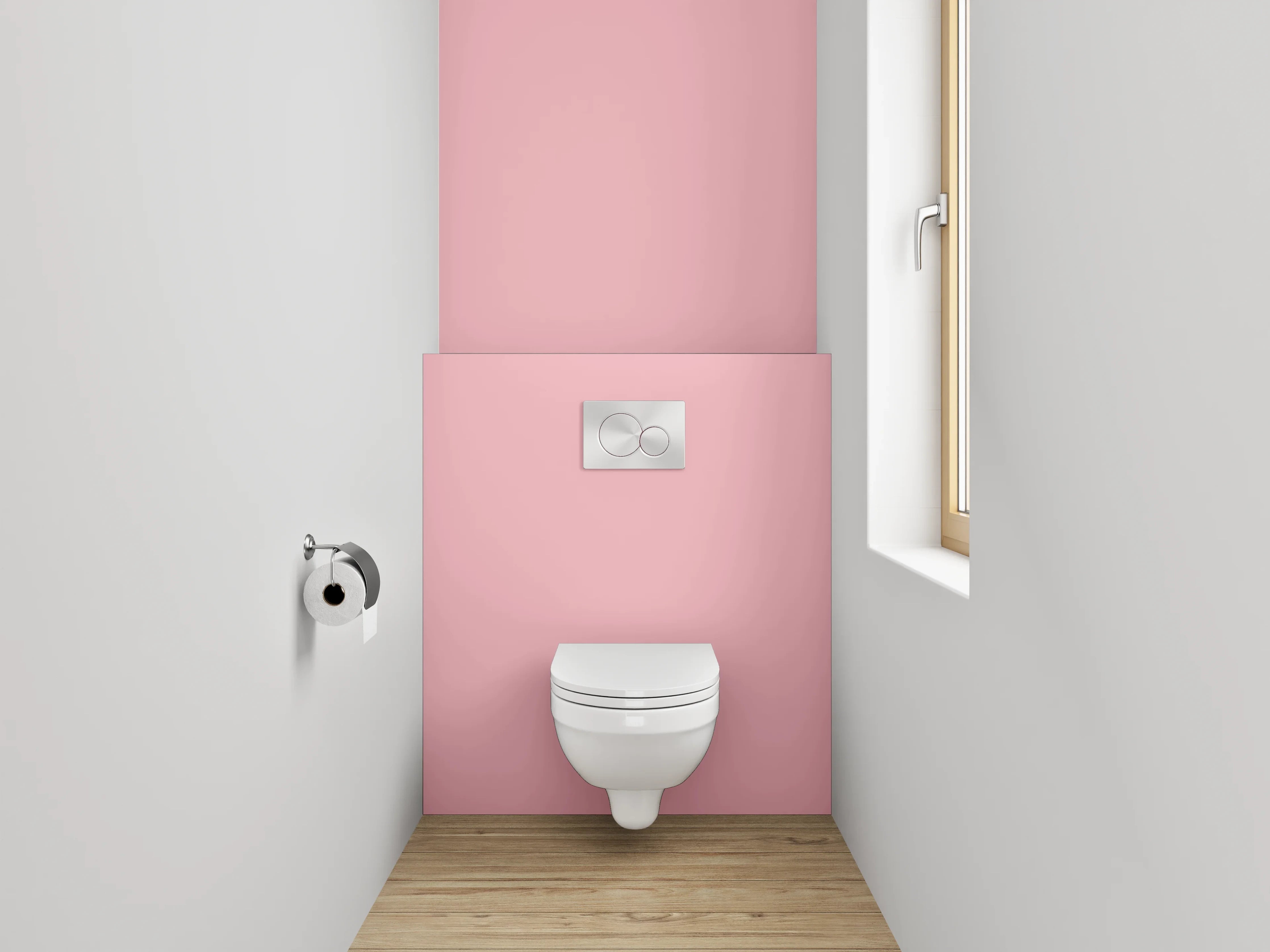 WC-Rückwand - RAL 3015 Hellrosa