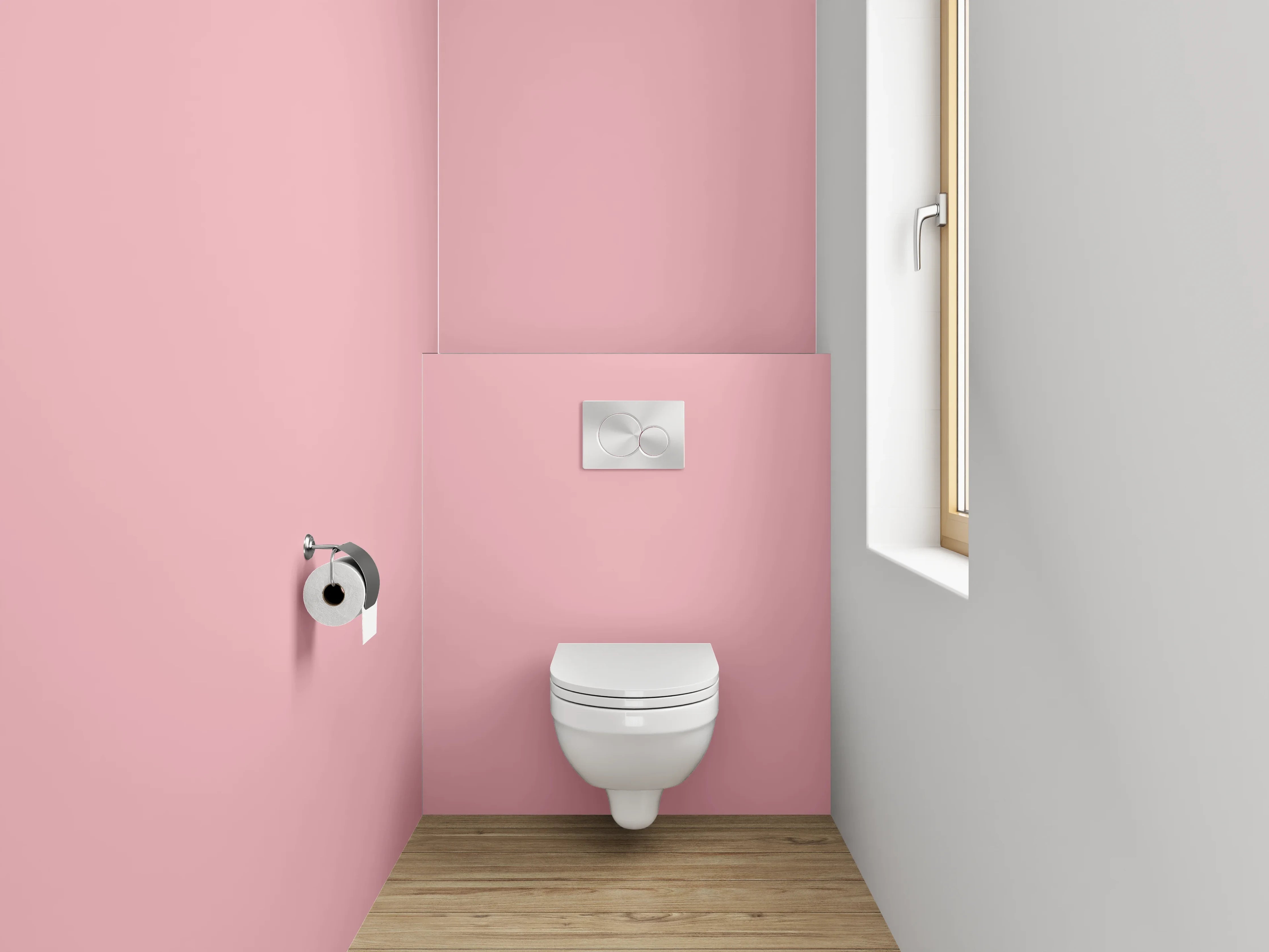 WC-Rückwand - RAL 3015 Hellrosa