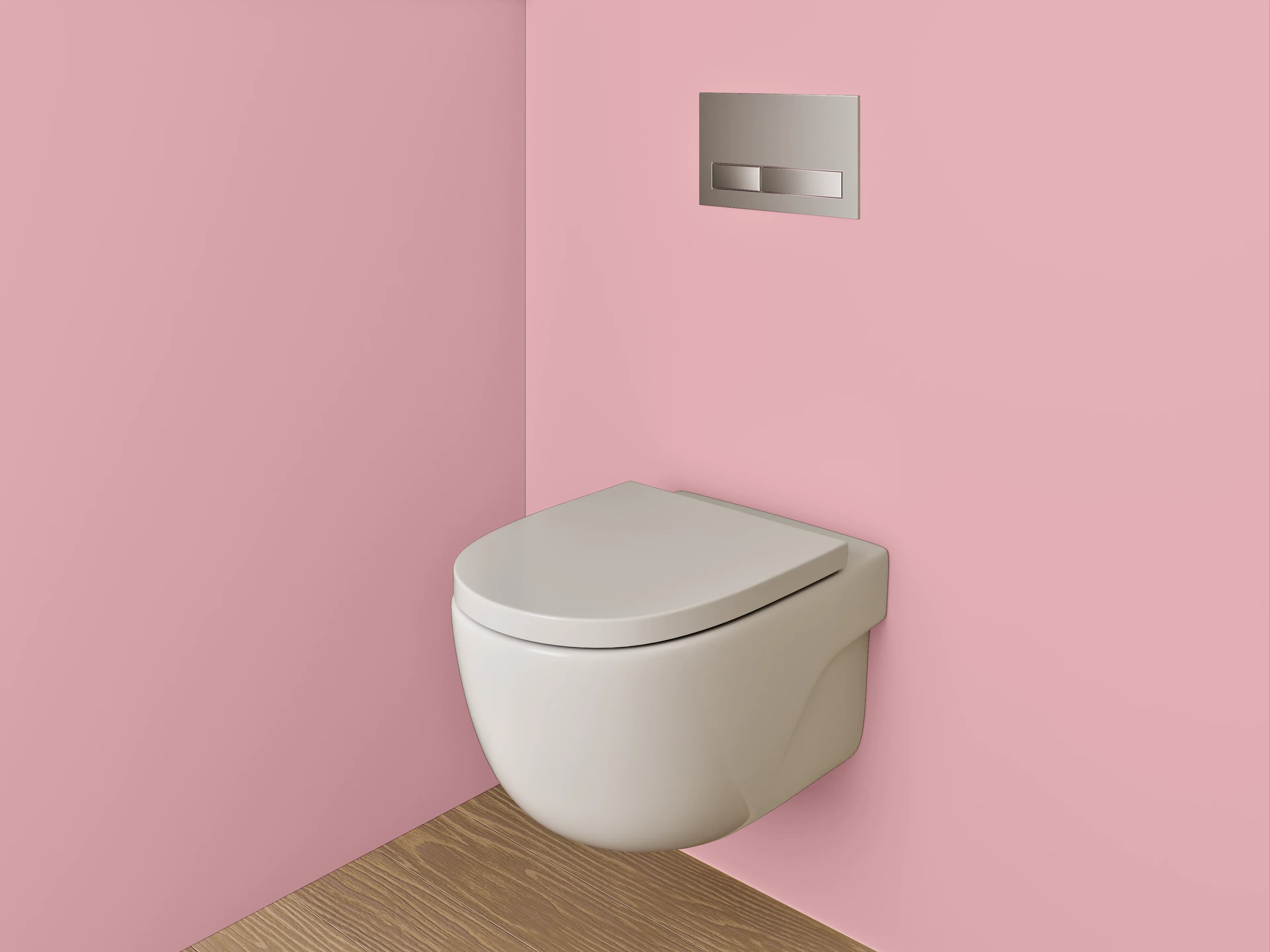 WC-Rückwand - RAL 3015 Hellrosa