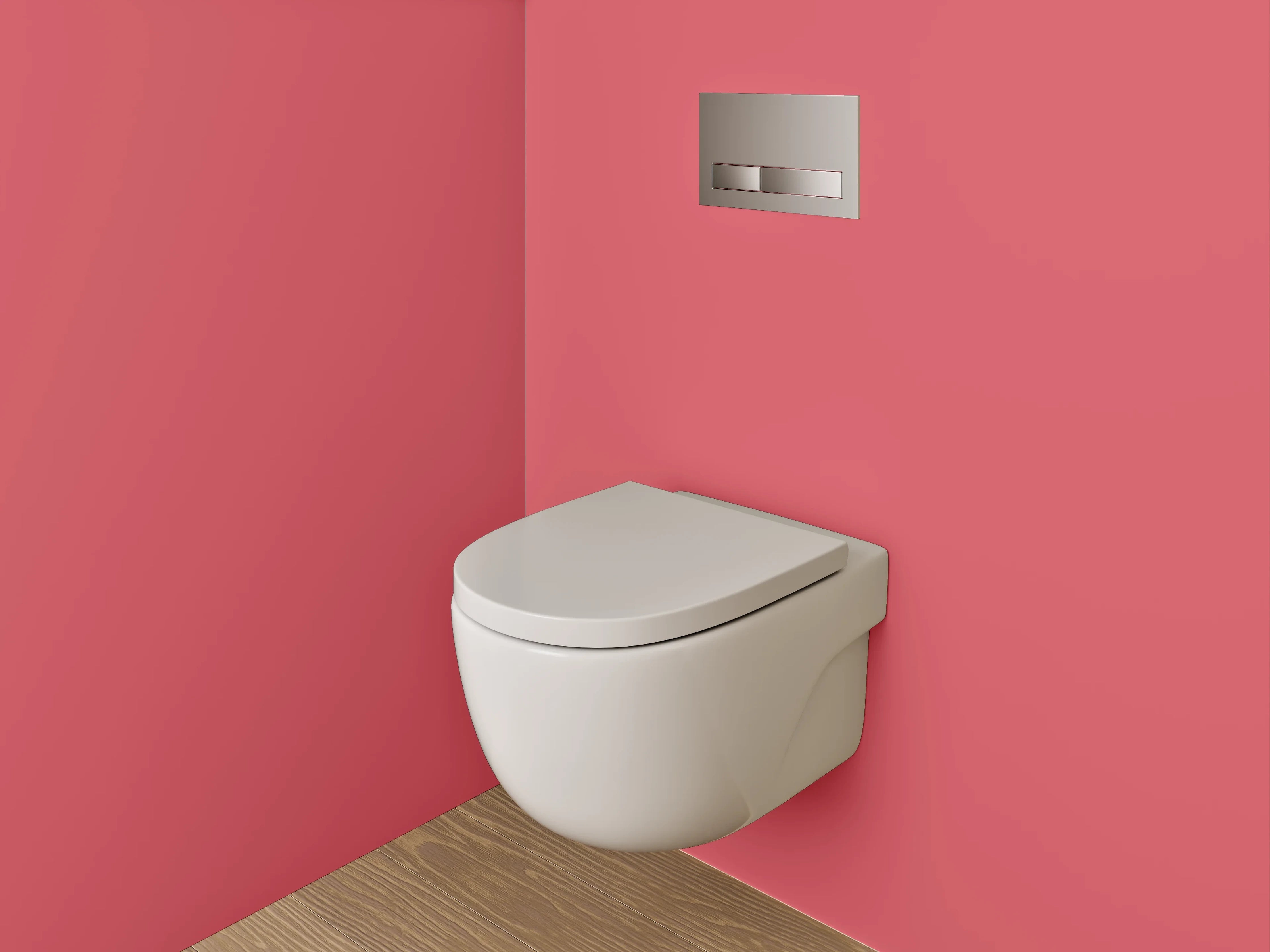 WC-Rückwand - RAL 3017 Rosé