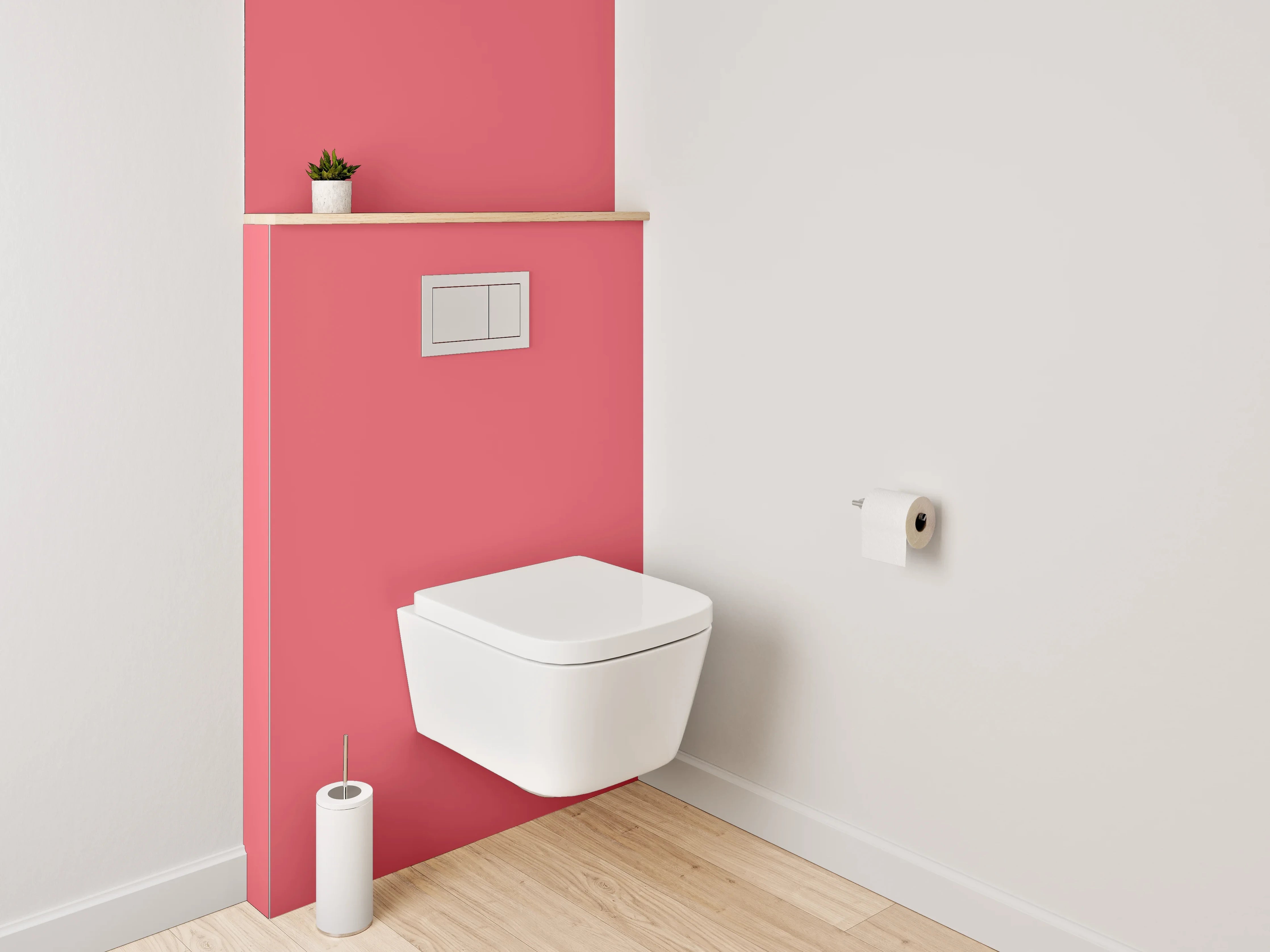 WC-Rückwand - RAL 3017 Rosé