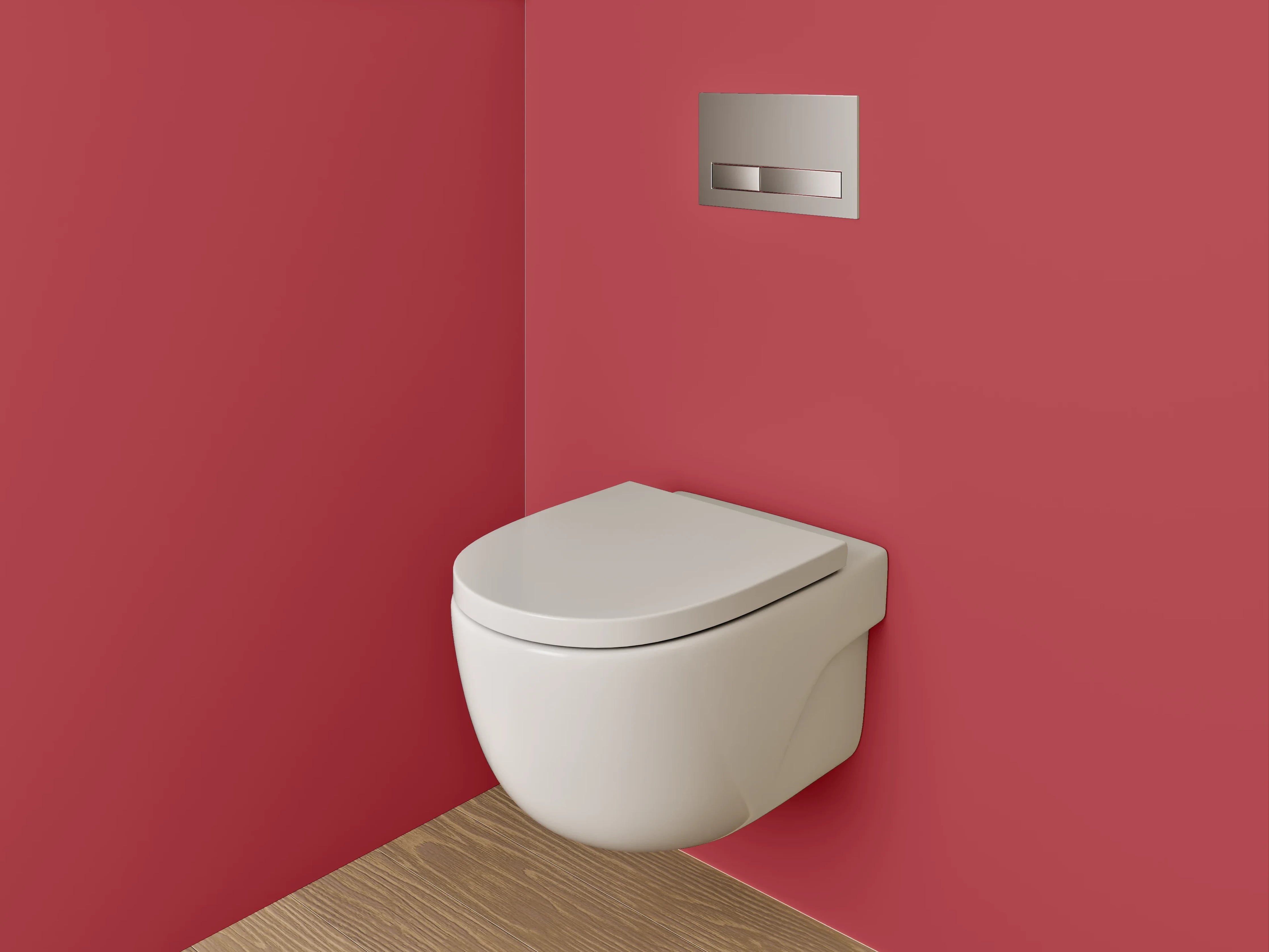 WC-Rückwand - RAL 3031 Orientrot