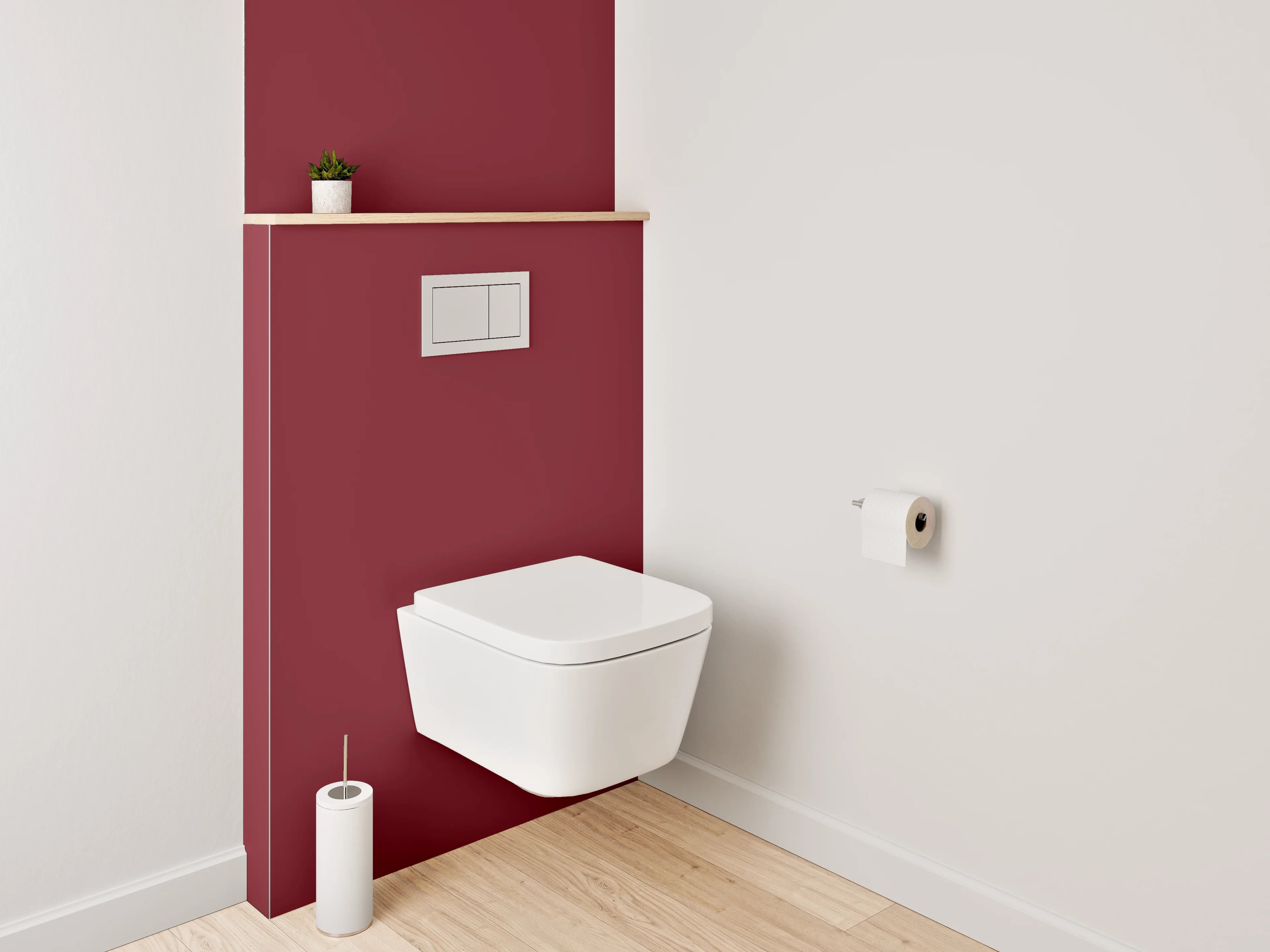 WC-Rückwand - RAL 3032 Perlrubinrot