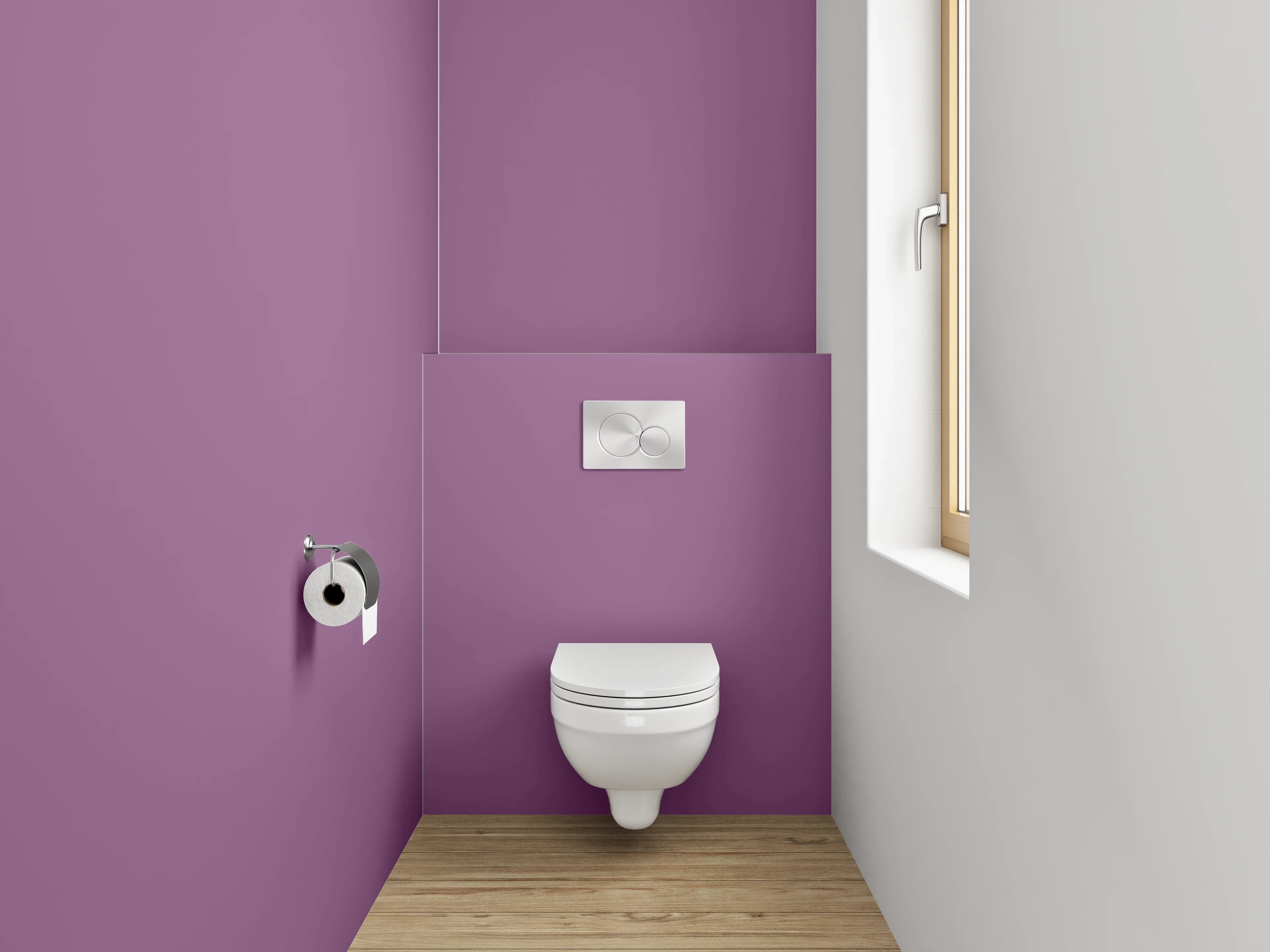 WC-Rückwand - RAL 4001 Rotlila
