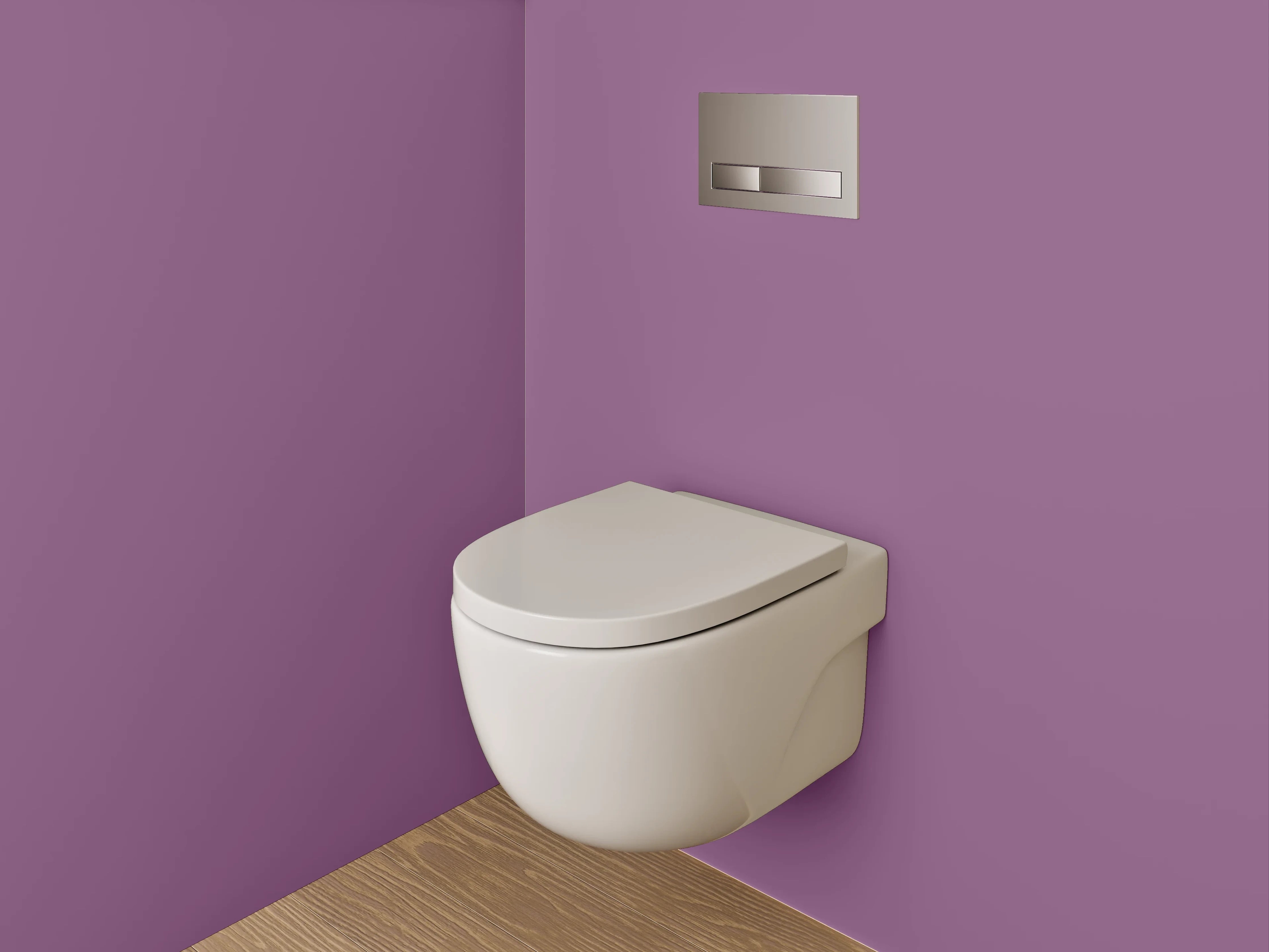 WC-Rückwand - RAL 4001 Rotlila