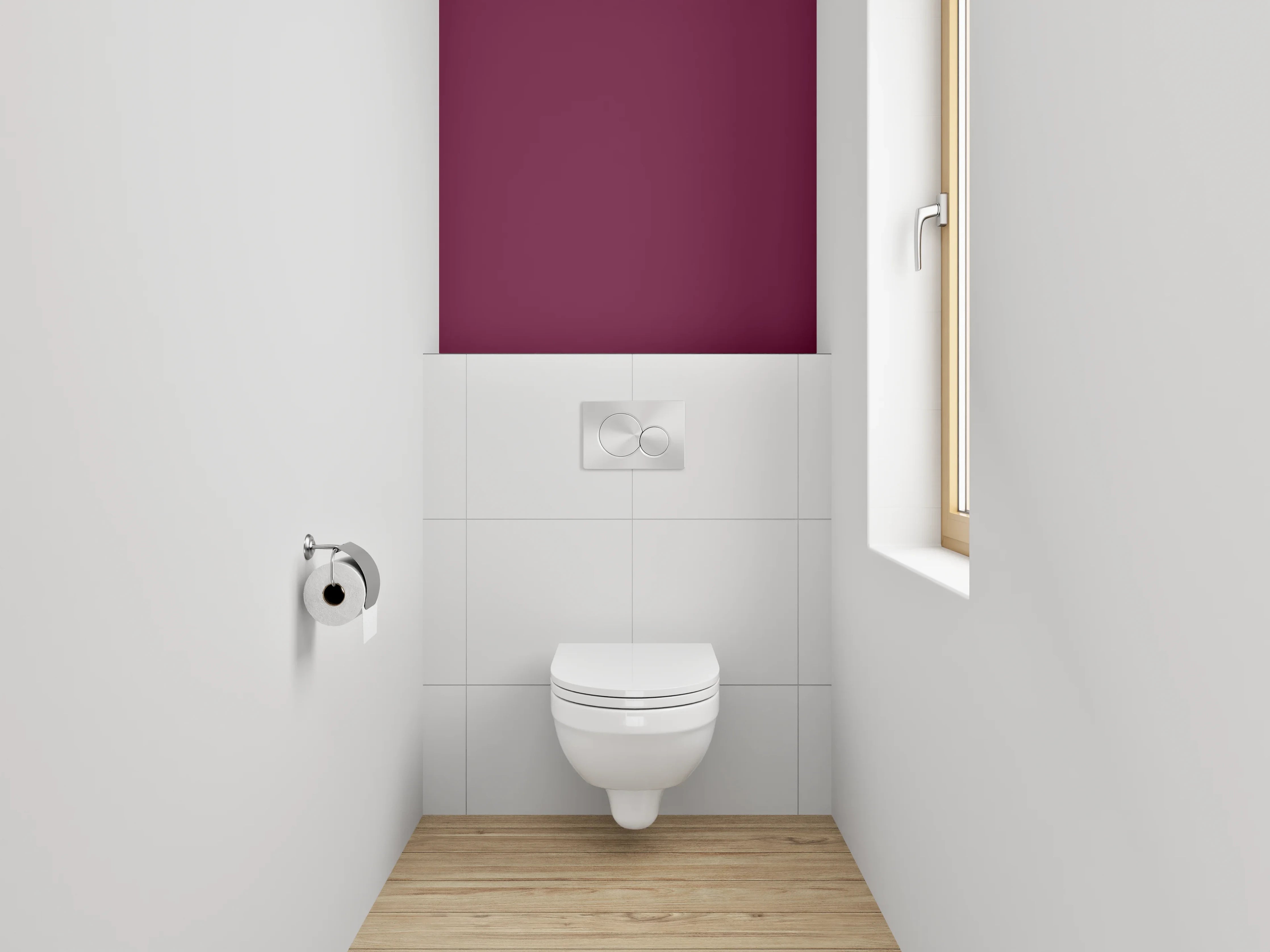 WC-Rückwand - RAL 4004 Bordeauxviolett