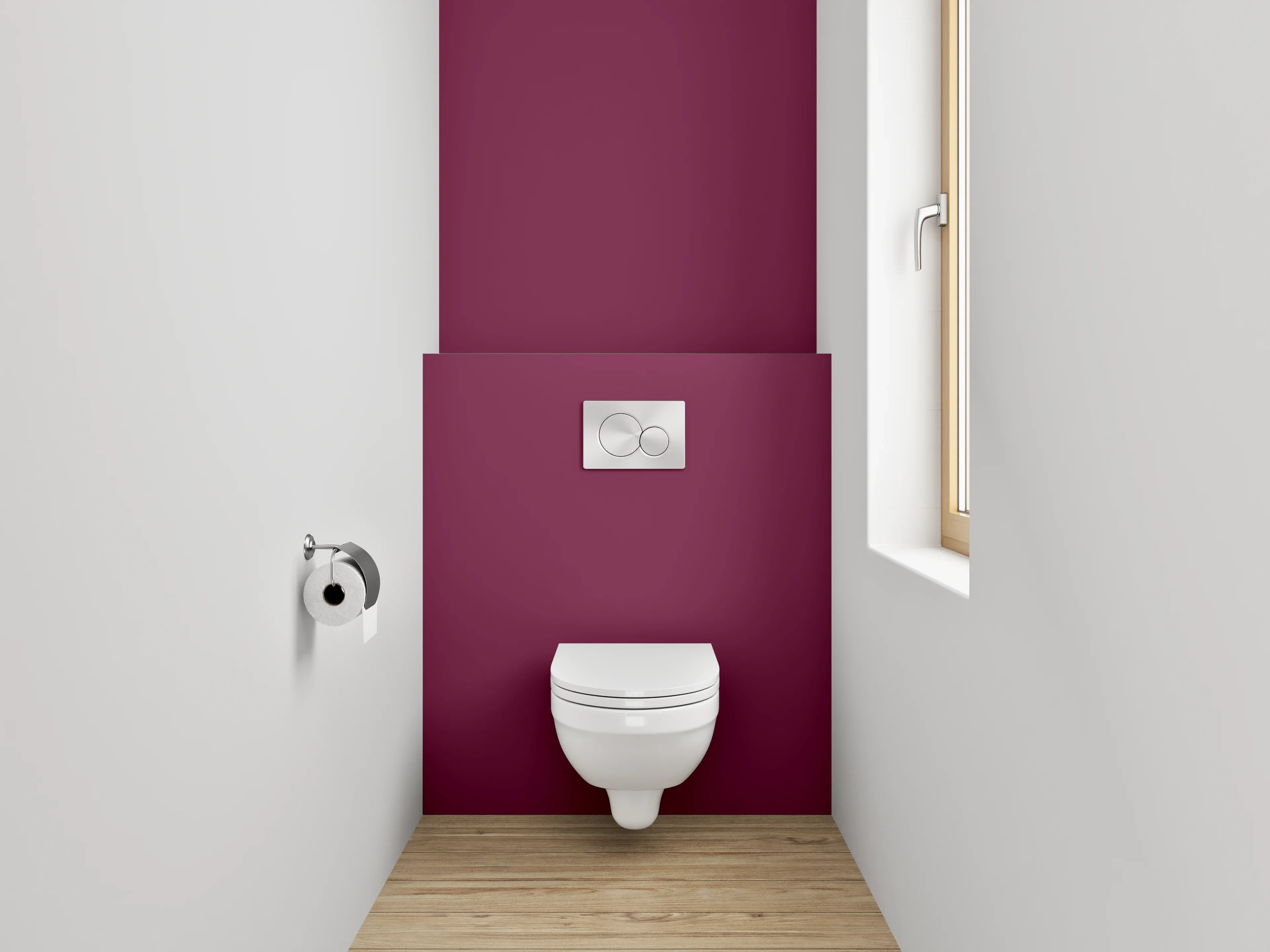 WC-Rückwand - RAL 4004 Bordeauxviolett