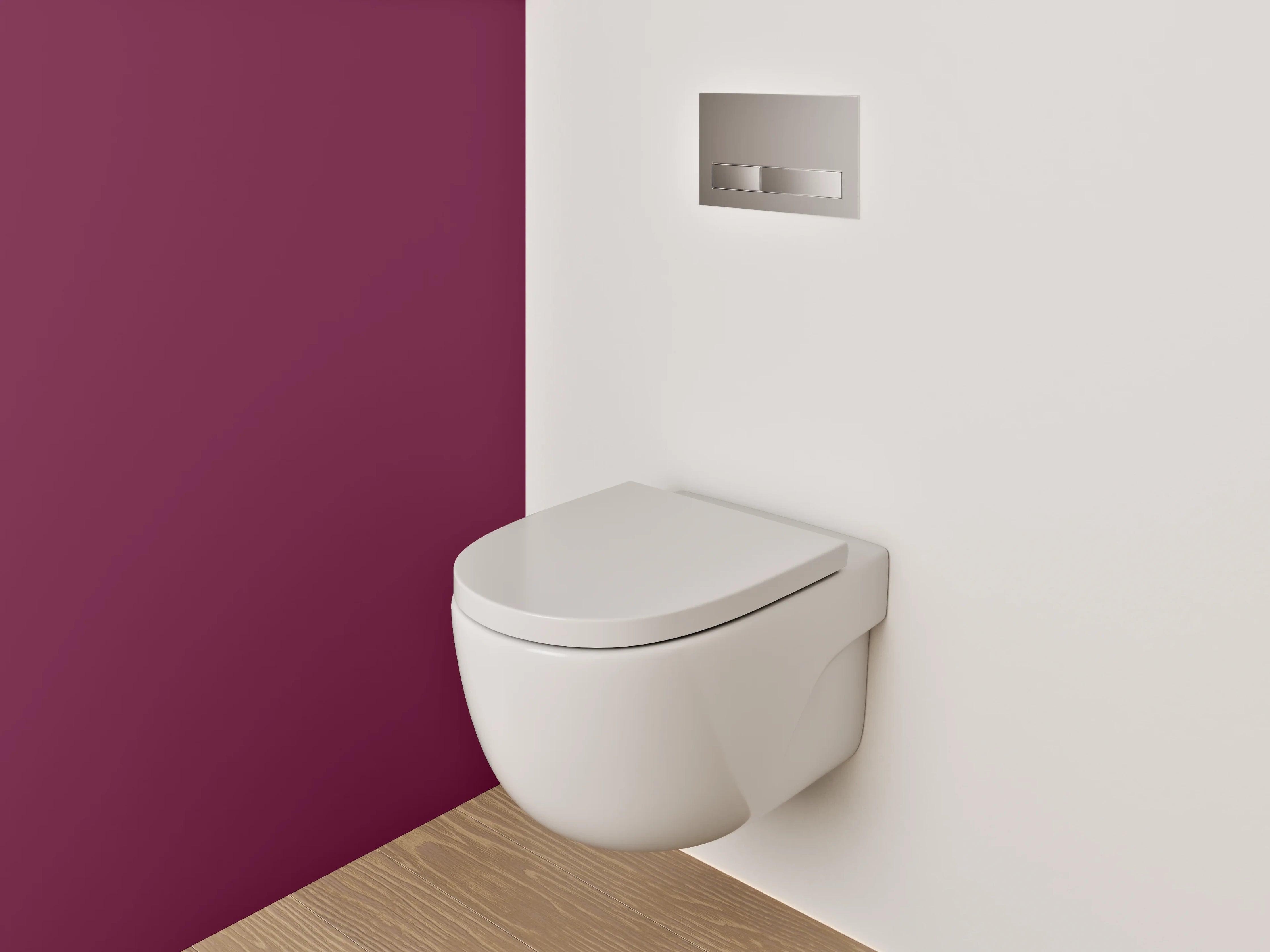 WC-Rückwand - RAL 4004 Bordeauxviolett
