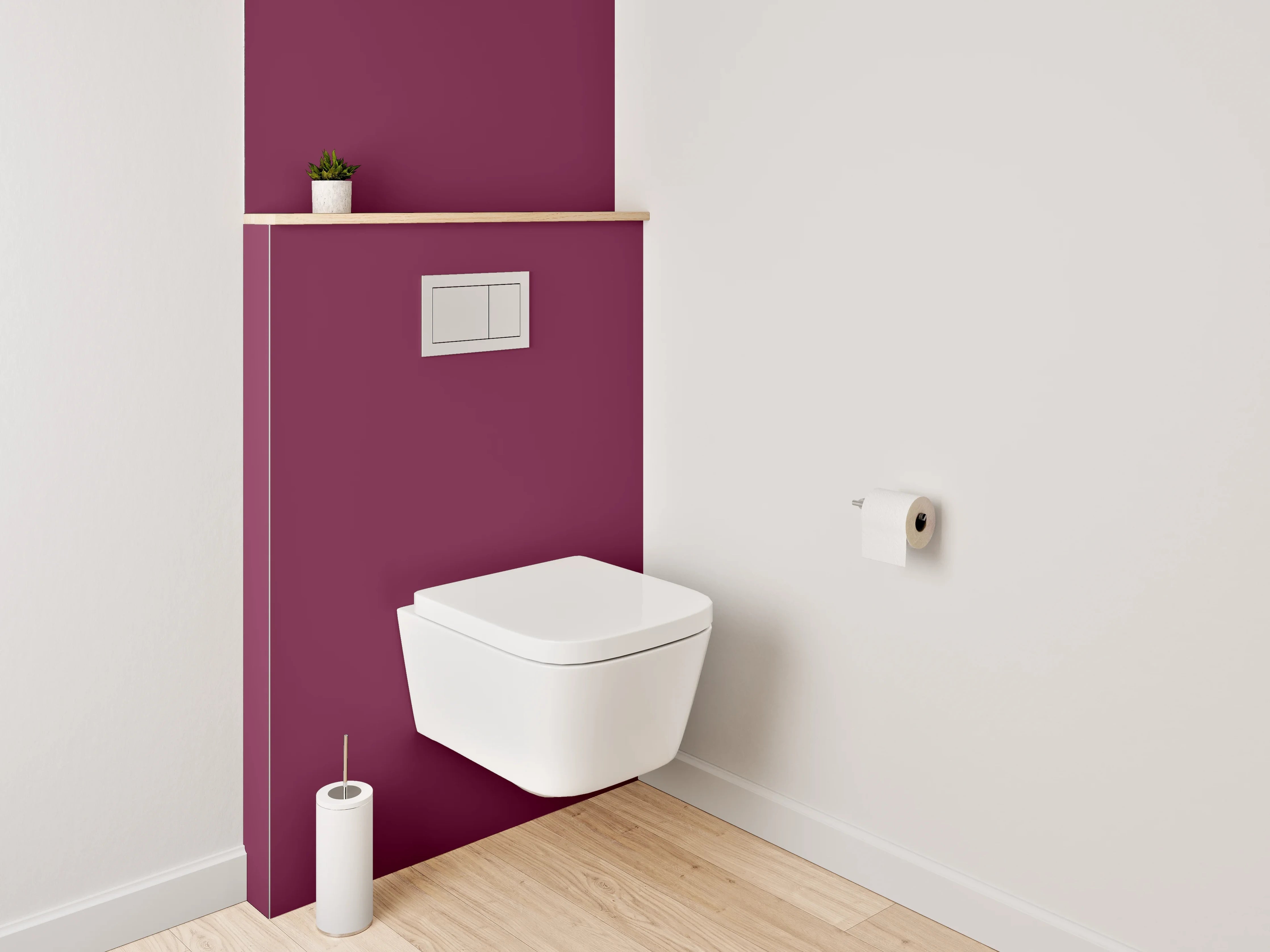 WC-Rückwand - RAL 4004 Bordeauxviolett