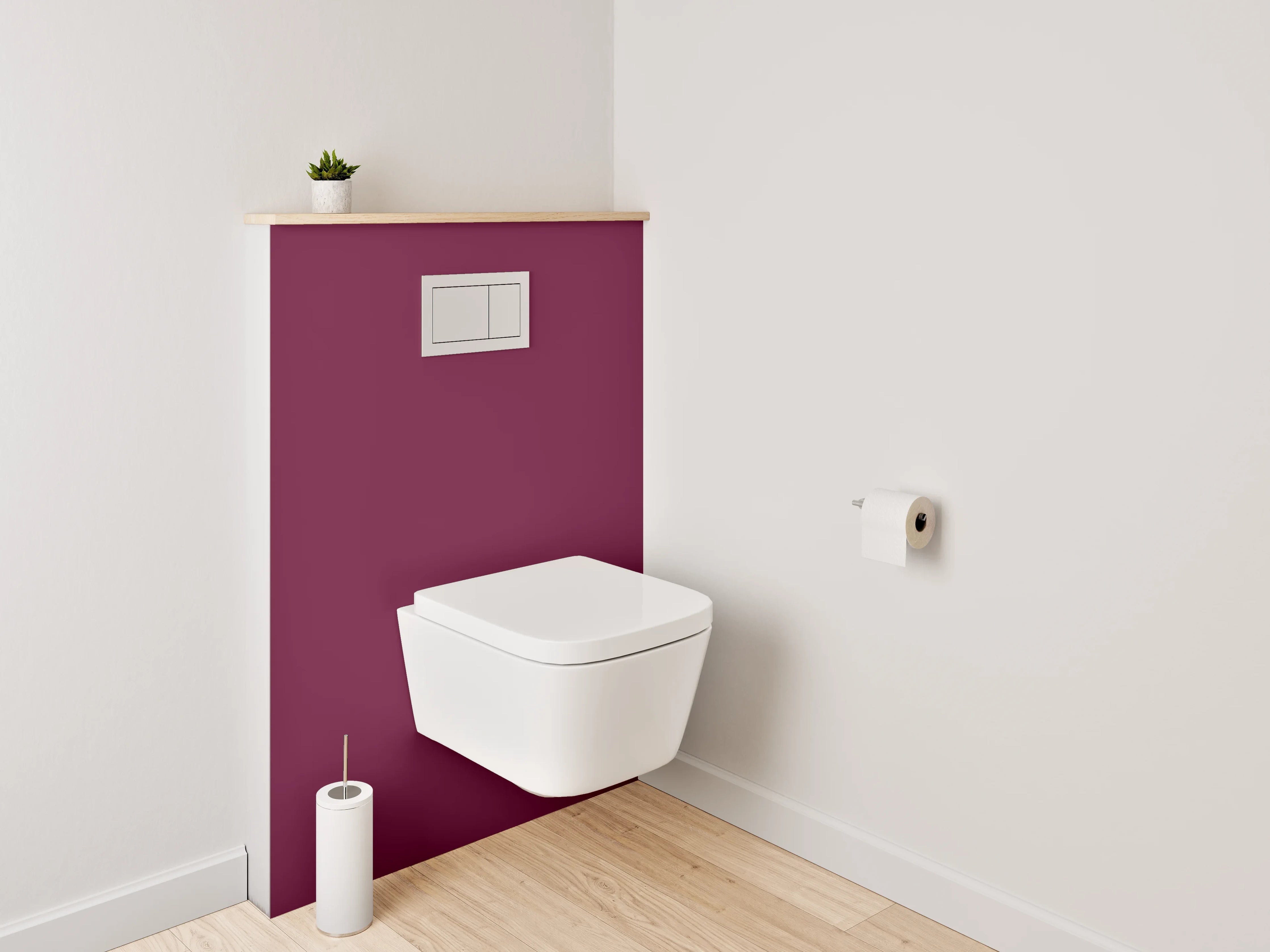WC-Rückwand - RAL 4004 Bordeauxviolett