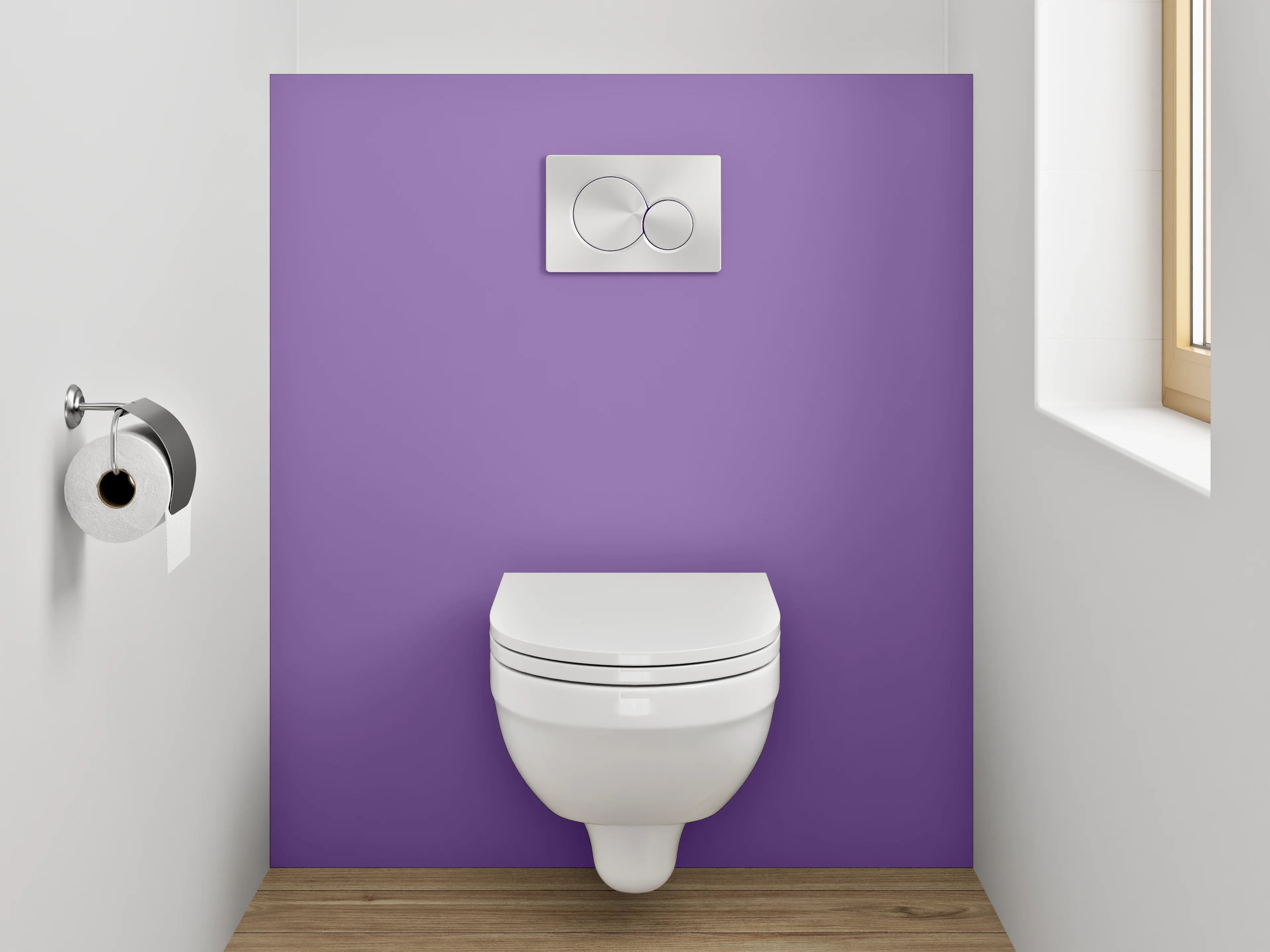 WC-Rückwand - RAL 4005 Blaulila