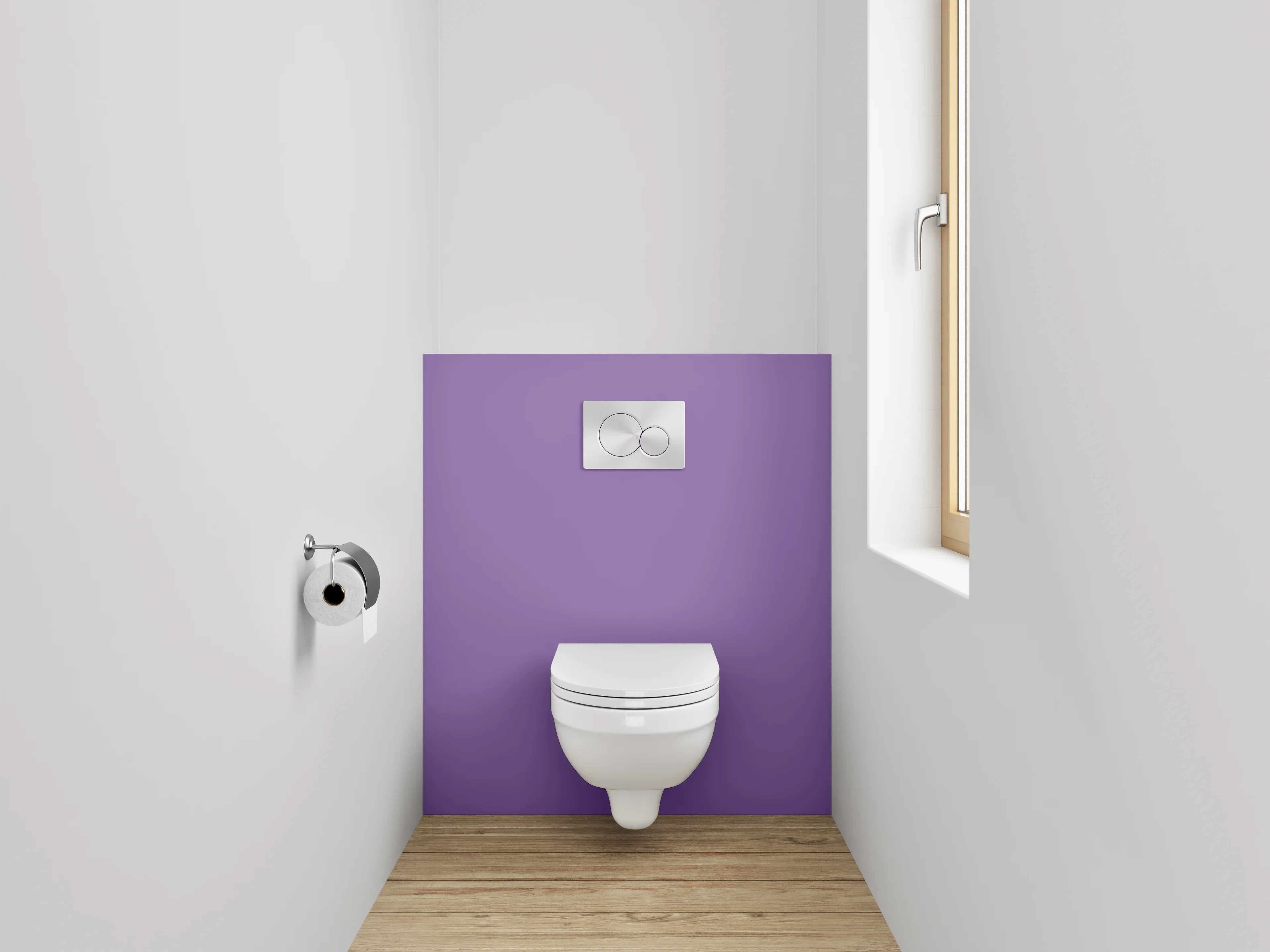 WC-Rückwand - RAL 4005 Blaulila