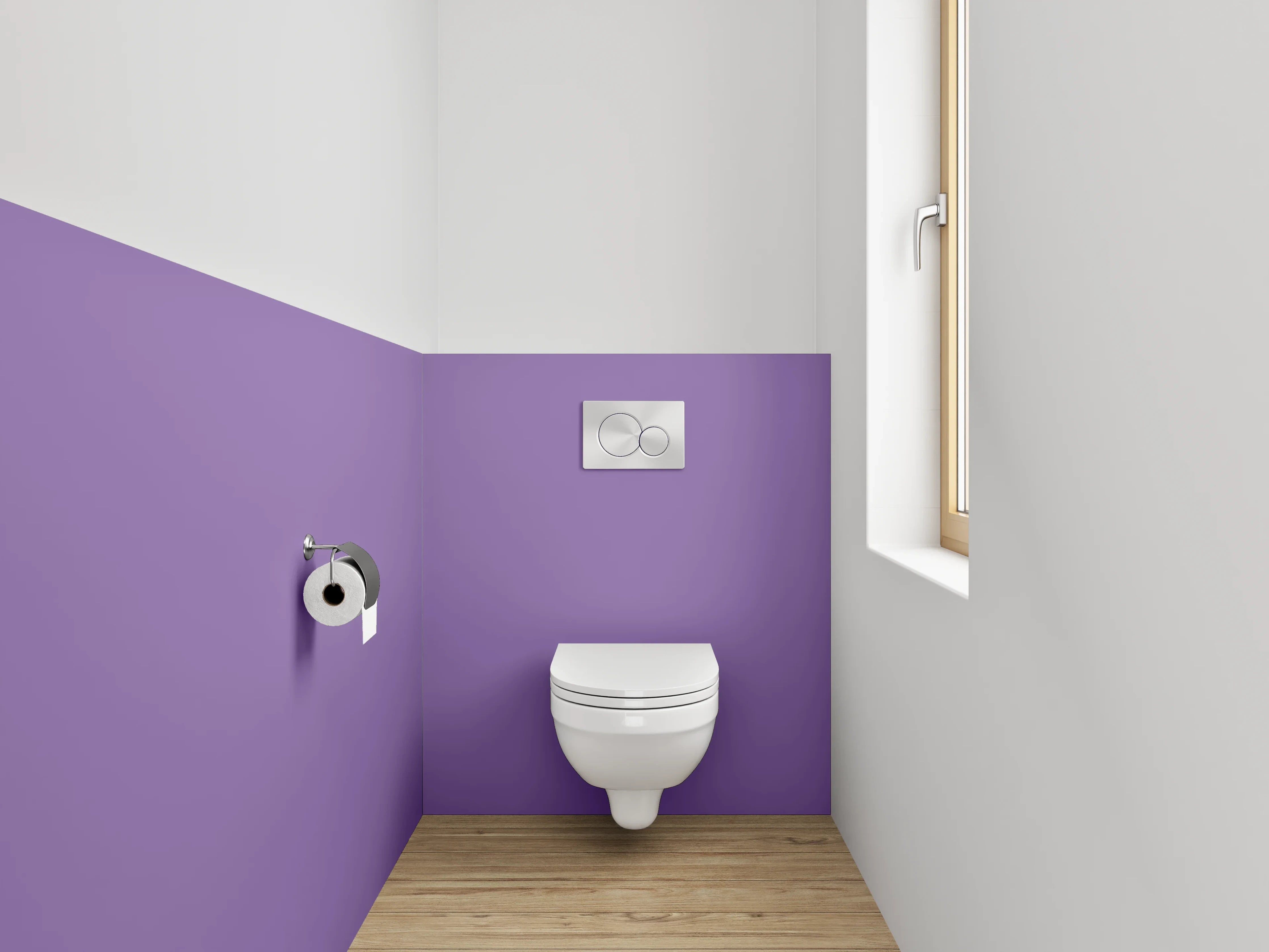 WC-Rückwand - RAL 4005 Blaulila