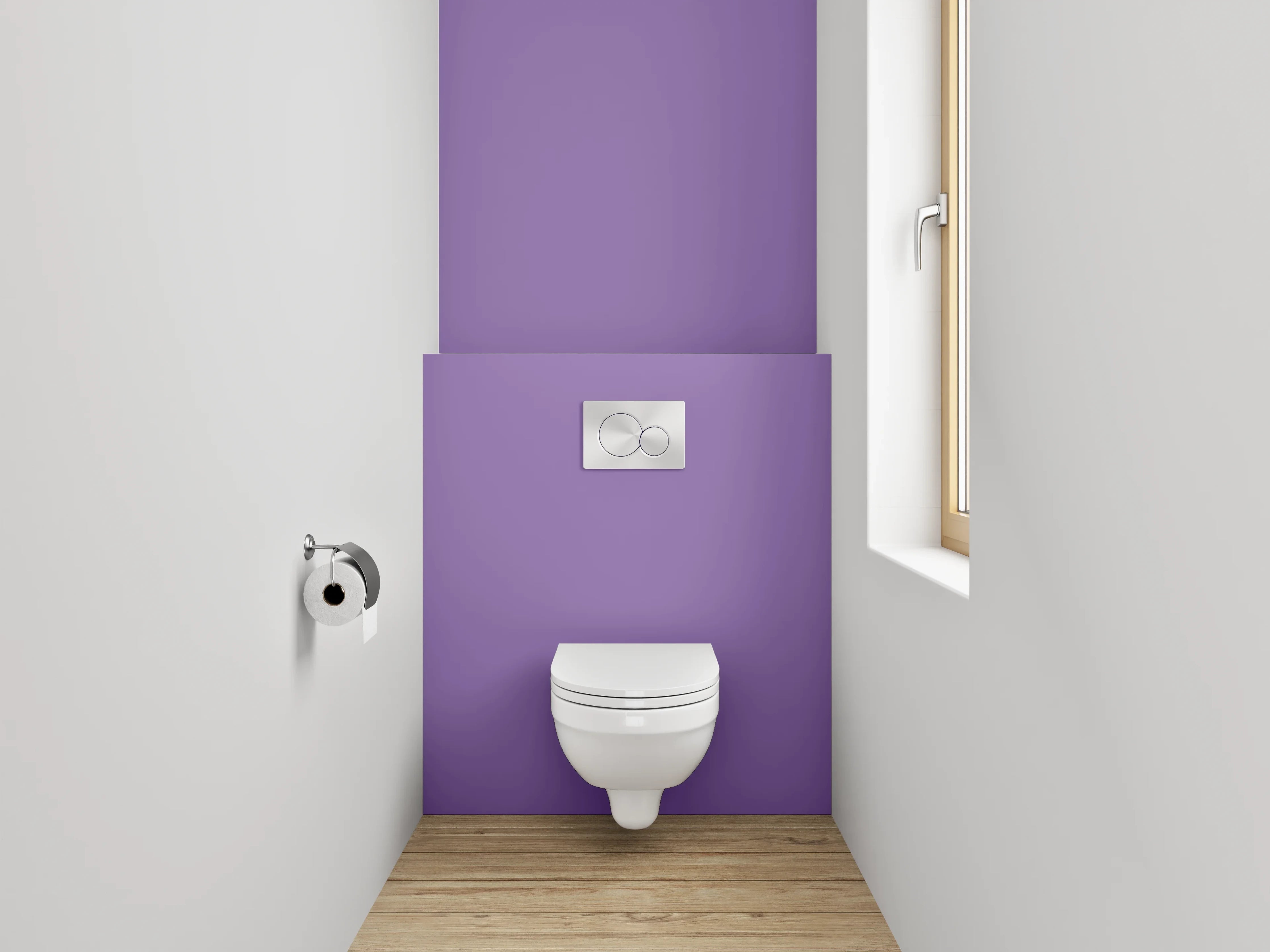 WC-Rückwand - RAL 4005 Blaulila