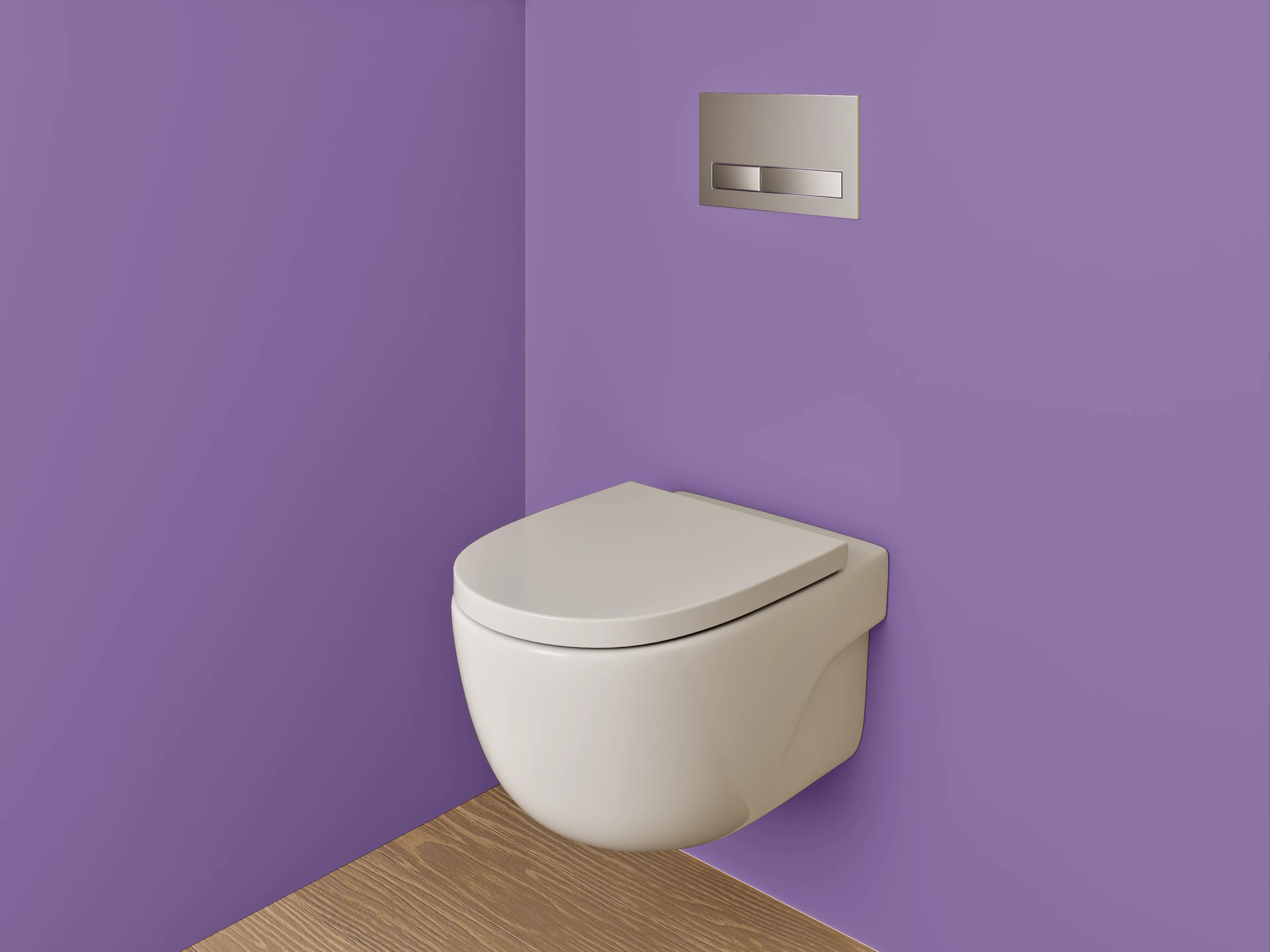 WC-Rückwand - RAL 4005 Blaulila