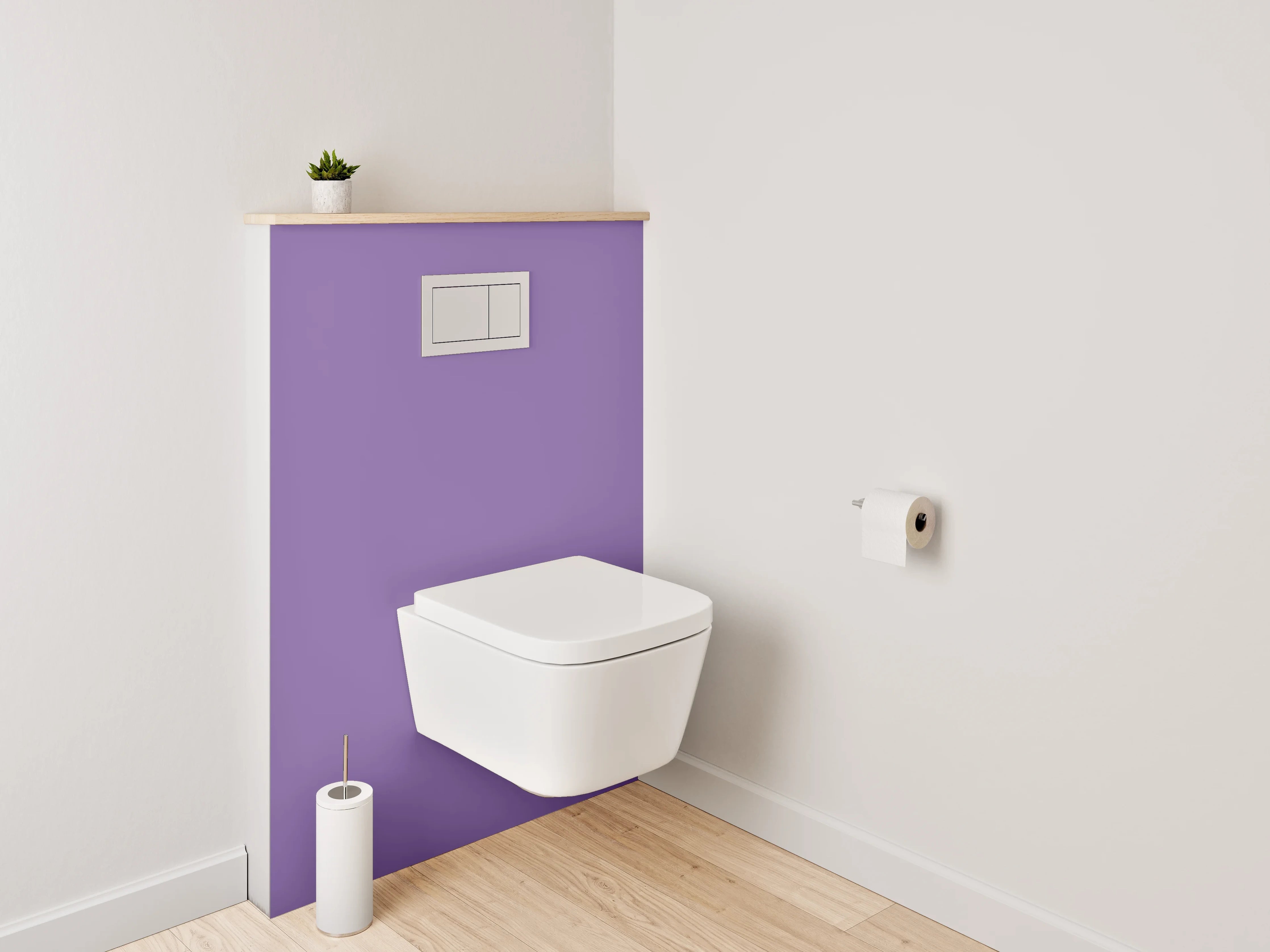 WC-Rückwand - RAL 4005 Blaulila