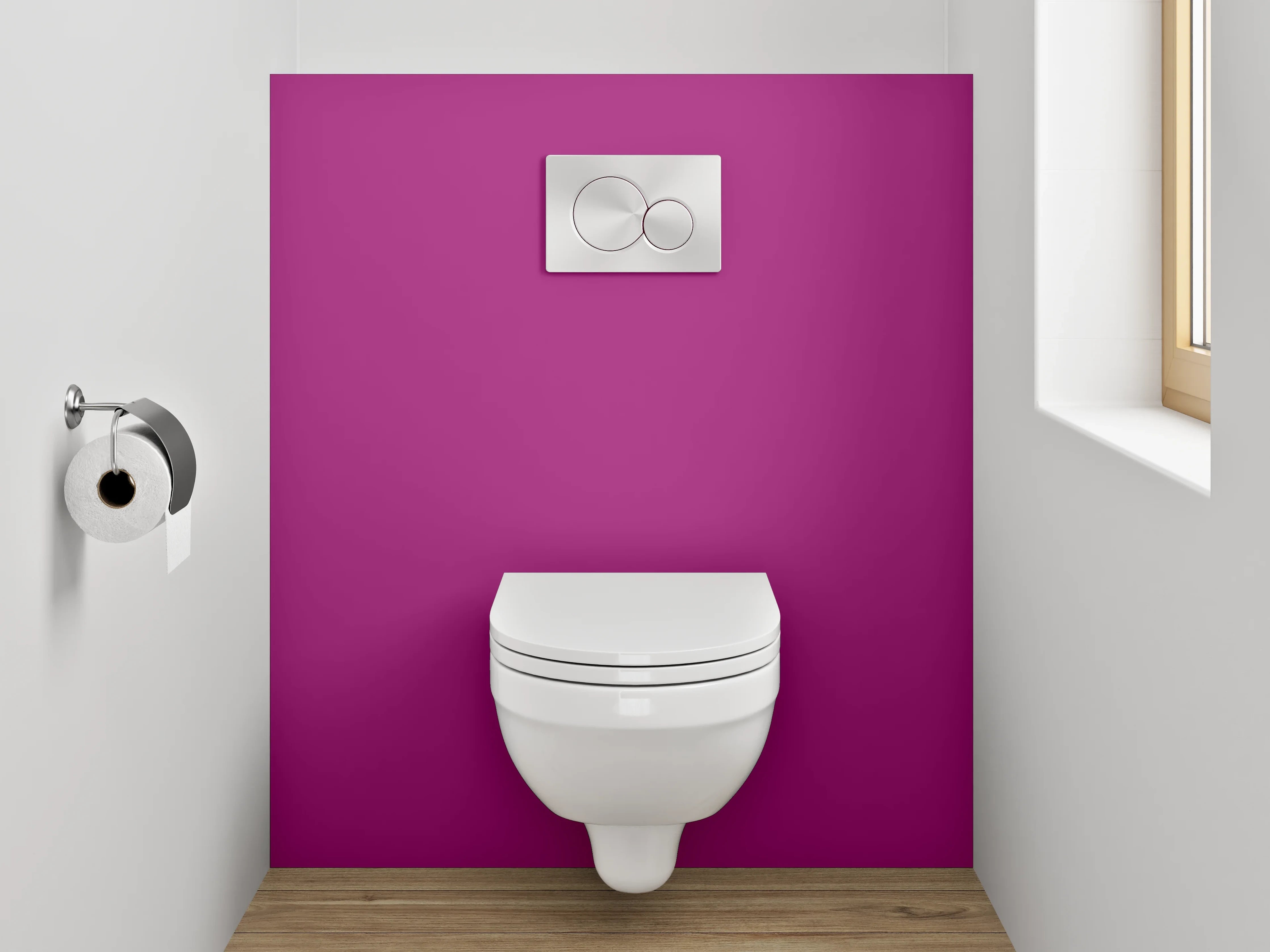 WC-Rückwand - RAL 4006 Verkehrspurpur