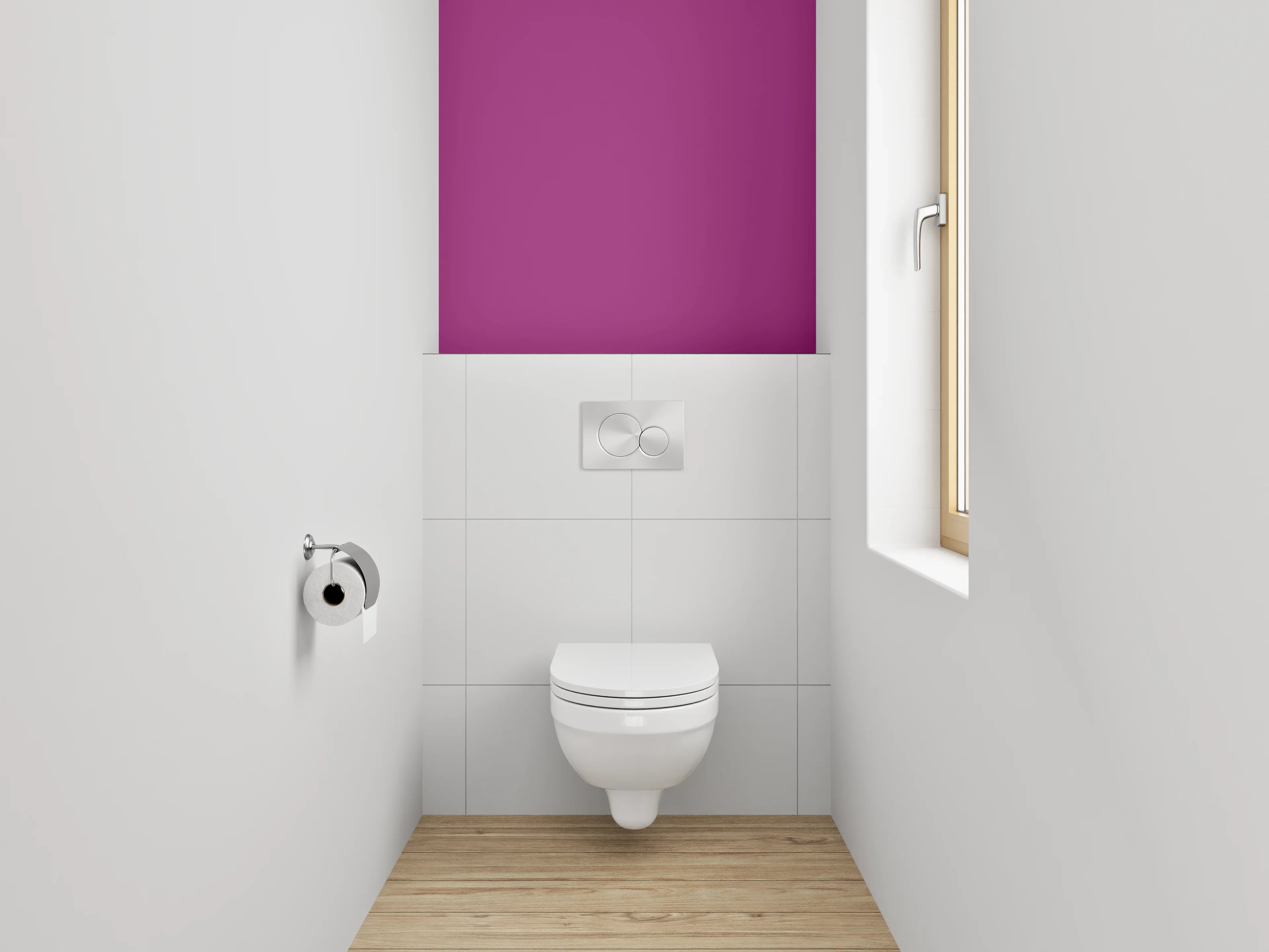 WC-Rückwand - RAL 4006 Verkehrspurpur