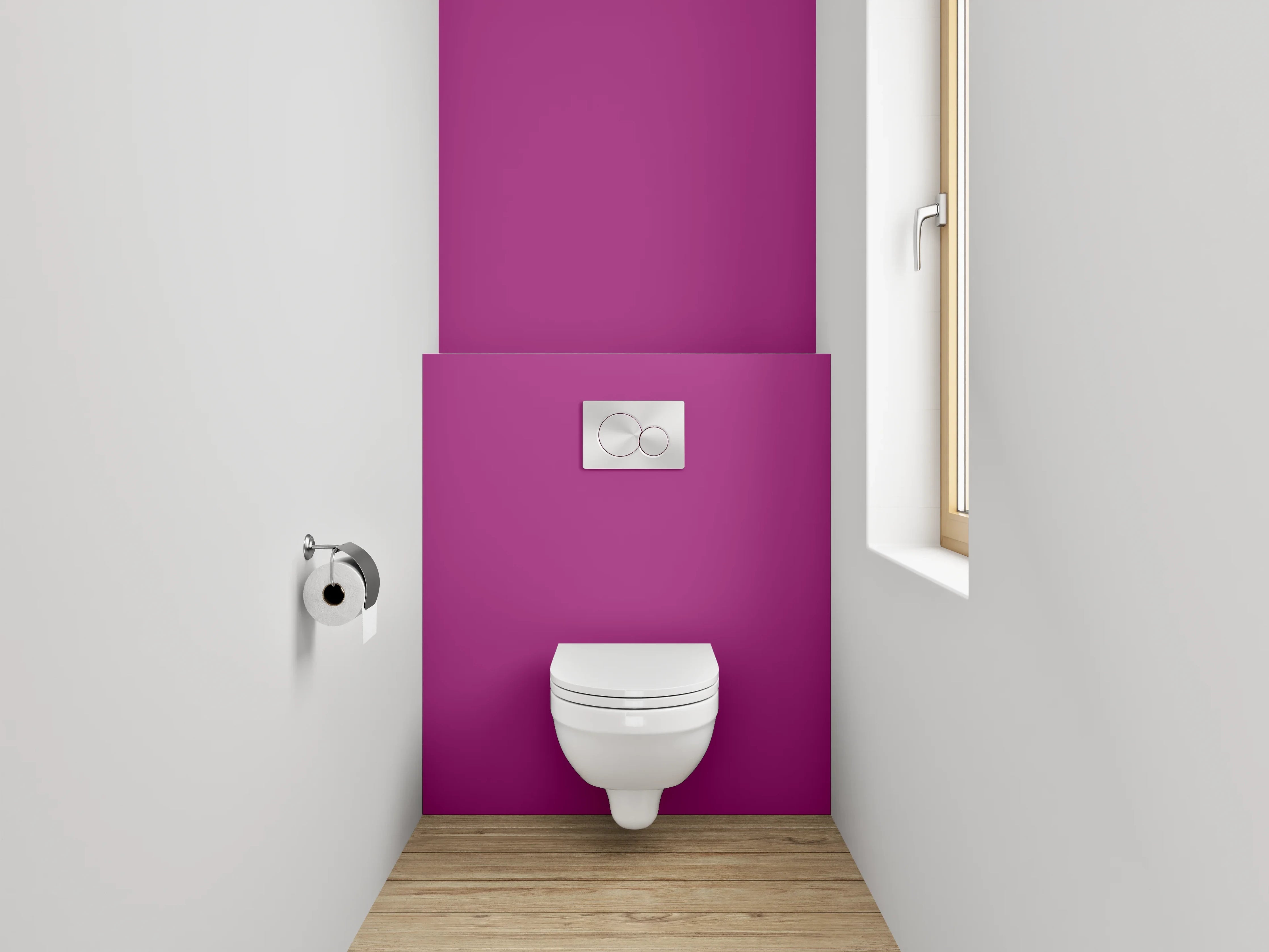 WC-Rückwand - RAL 4006 Verkehrspurpur