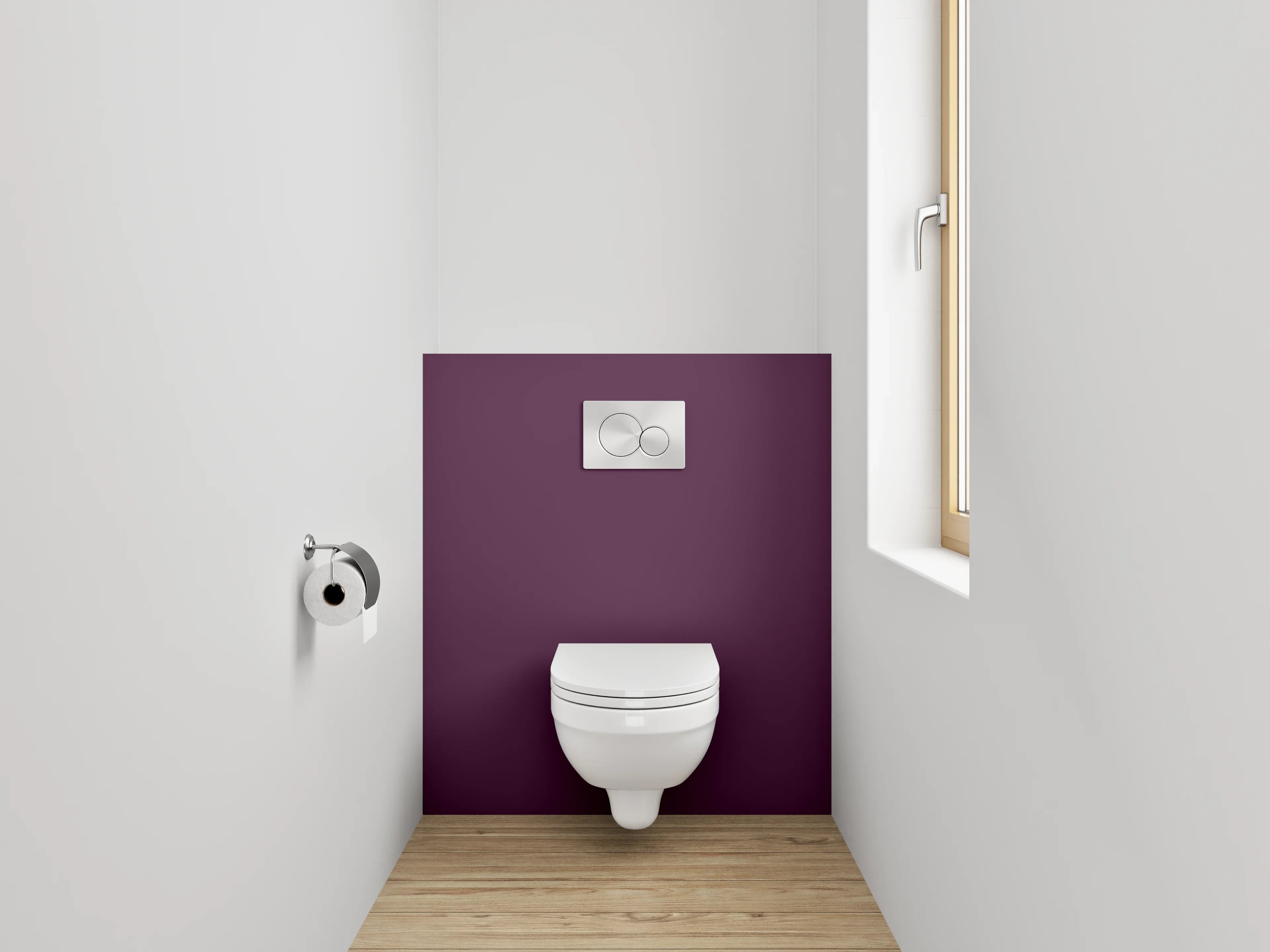 WC-Rückwand - RAL 4007 Purpurviolett