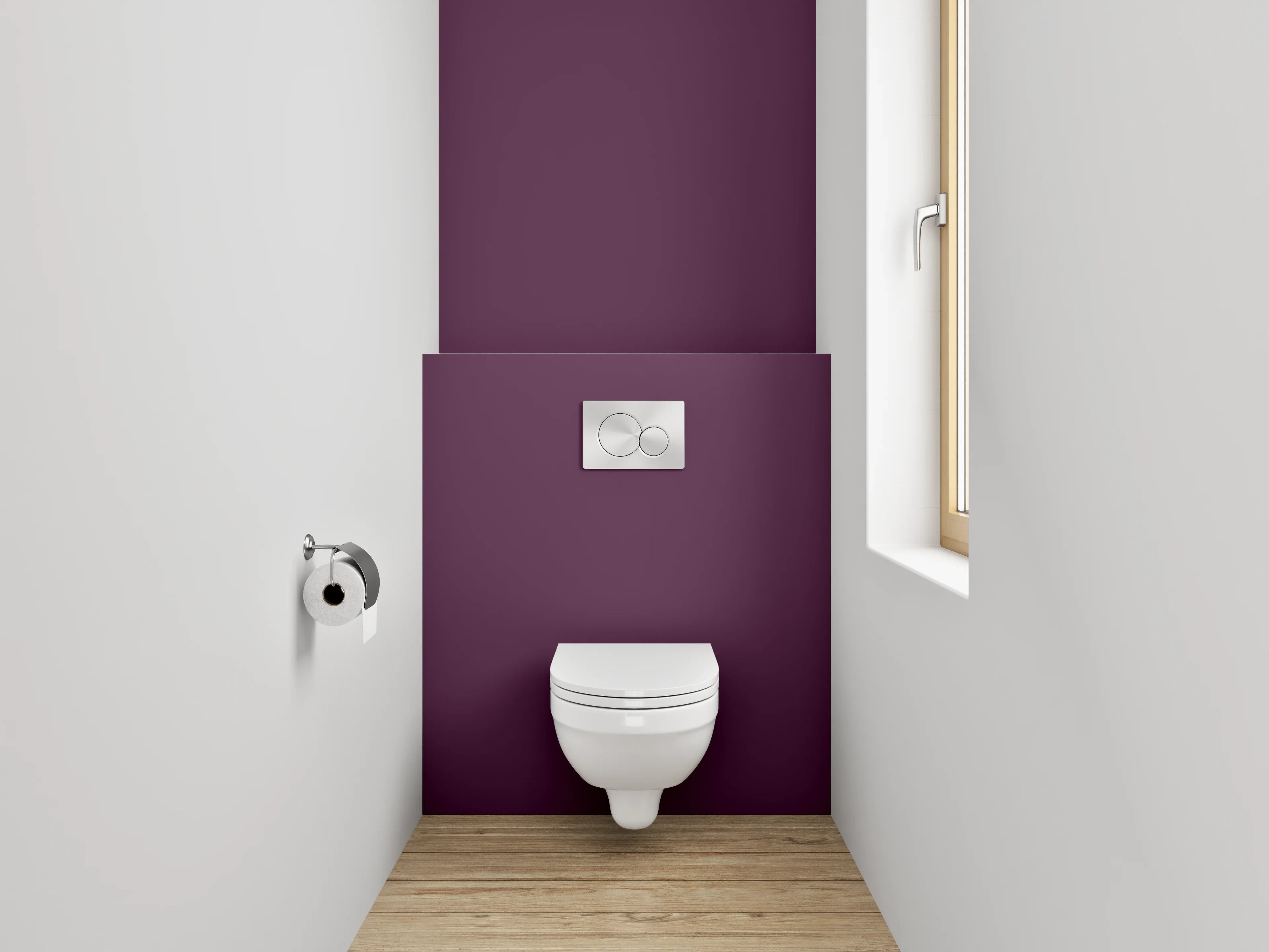 WC-Rückwand - RAL 4007 Purpurviolett