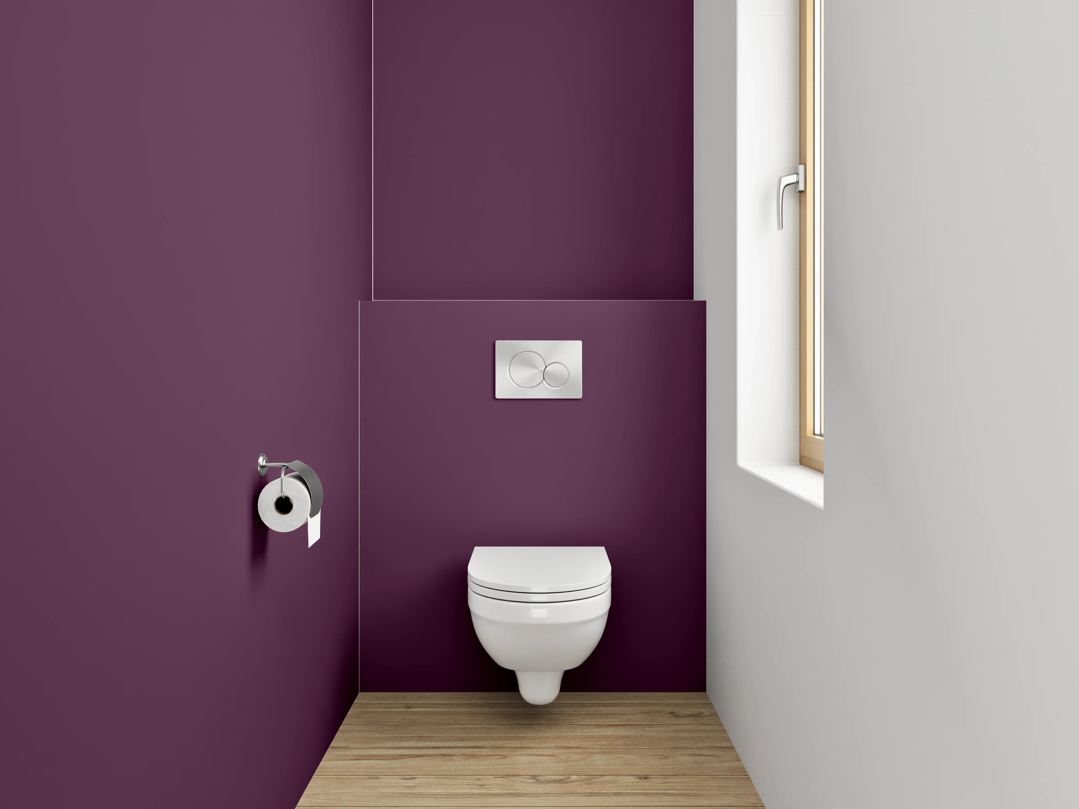 WC-Rückwand - RAL 4007 Purpurviolett