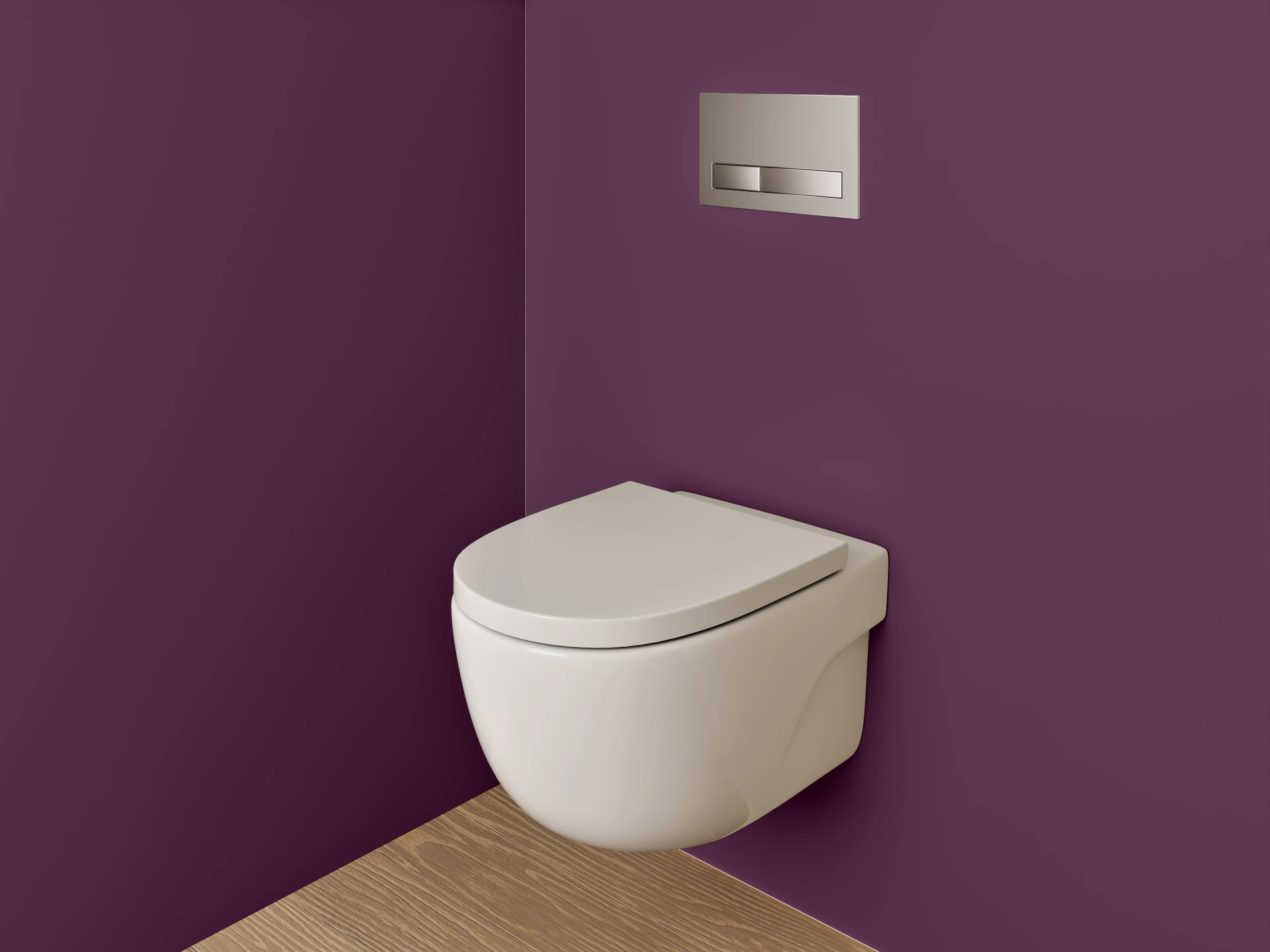 WC-Rückwand - RAL 4007 Purpurviolett