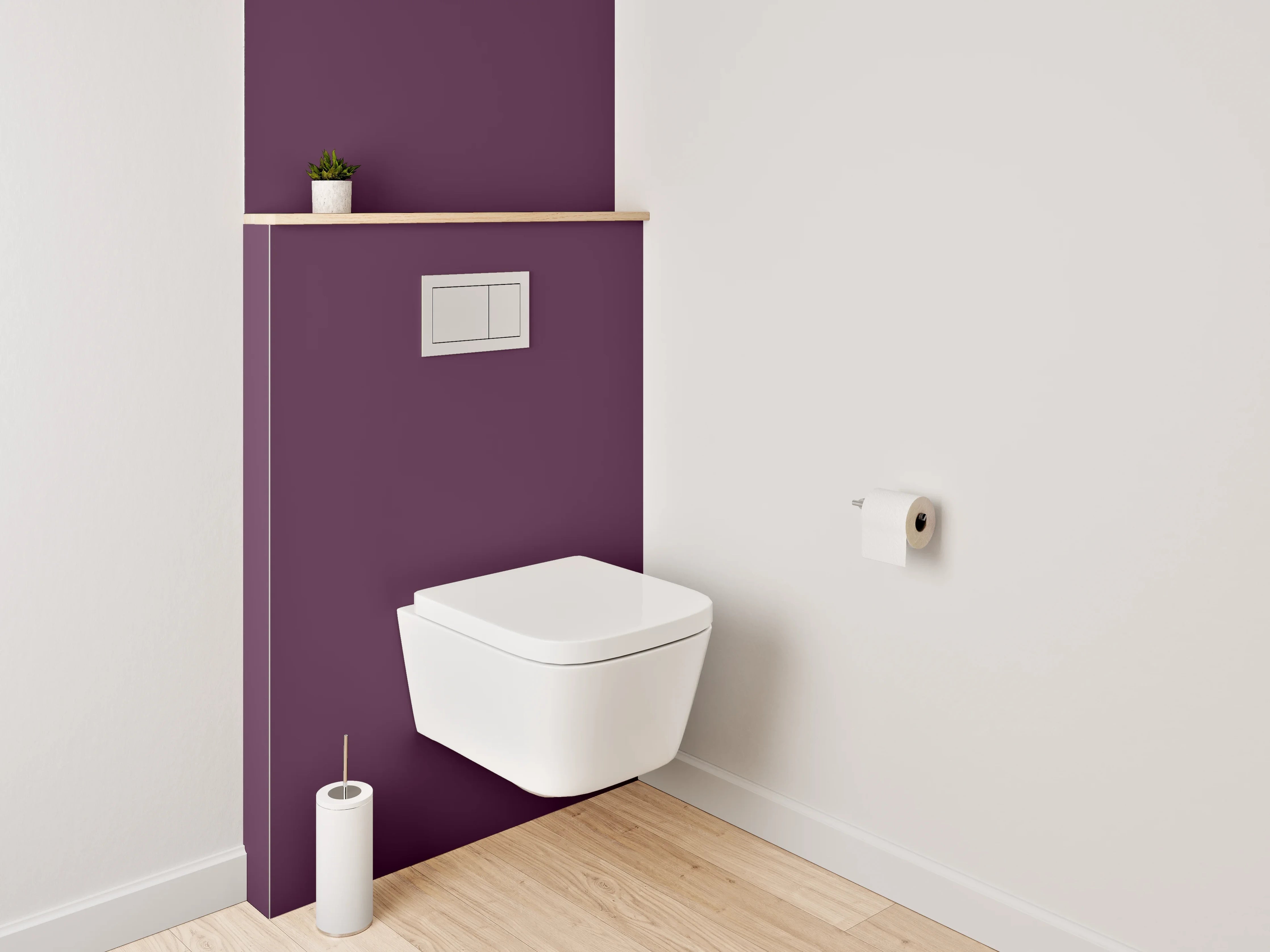 WC-Rückwand - RAL 4007 Purpurviolett