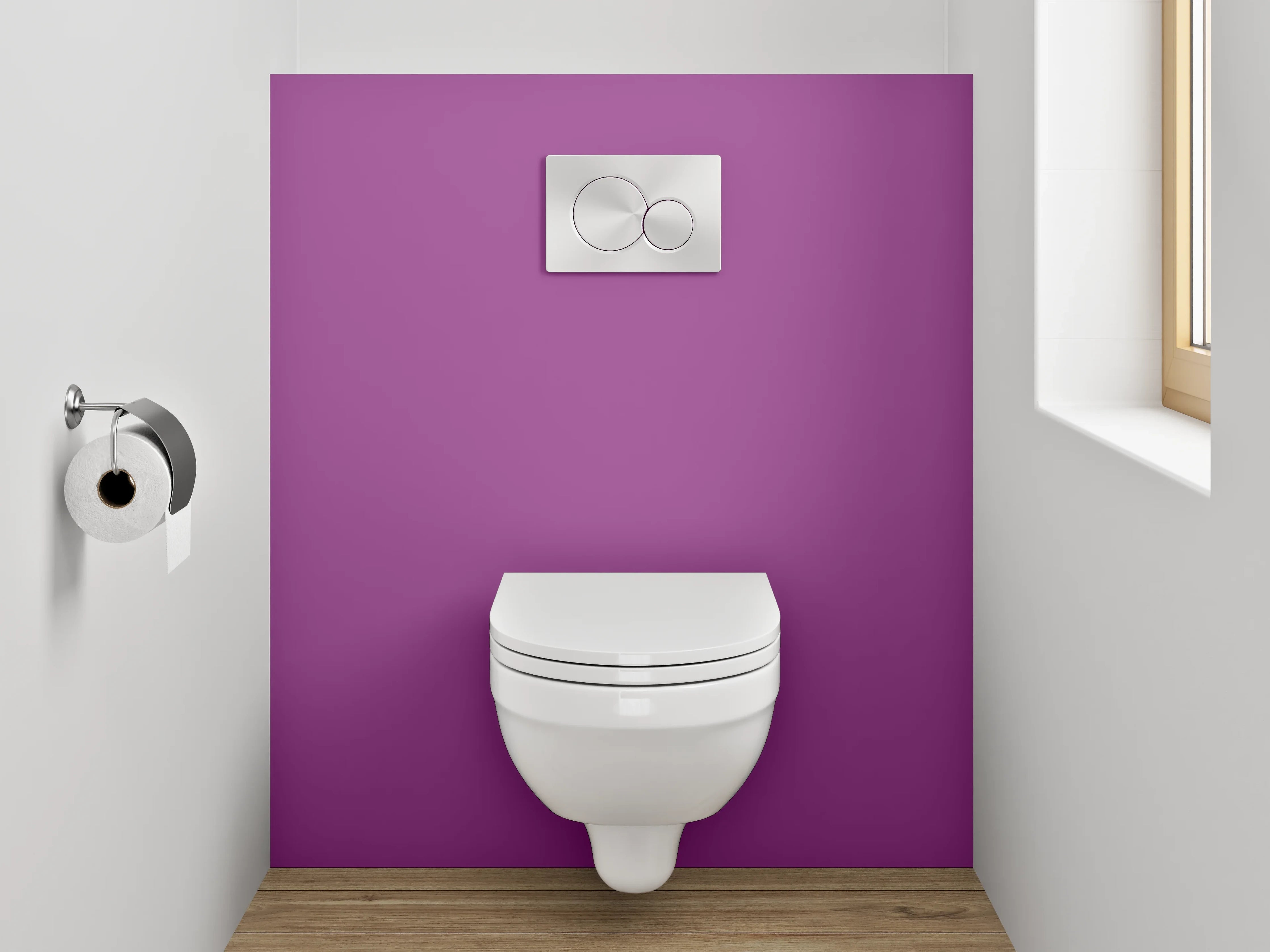 WC-Rückwand - RAL 4008 Signalviolett