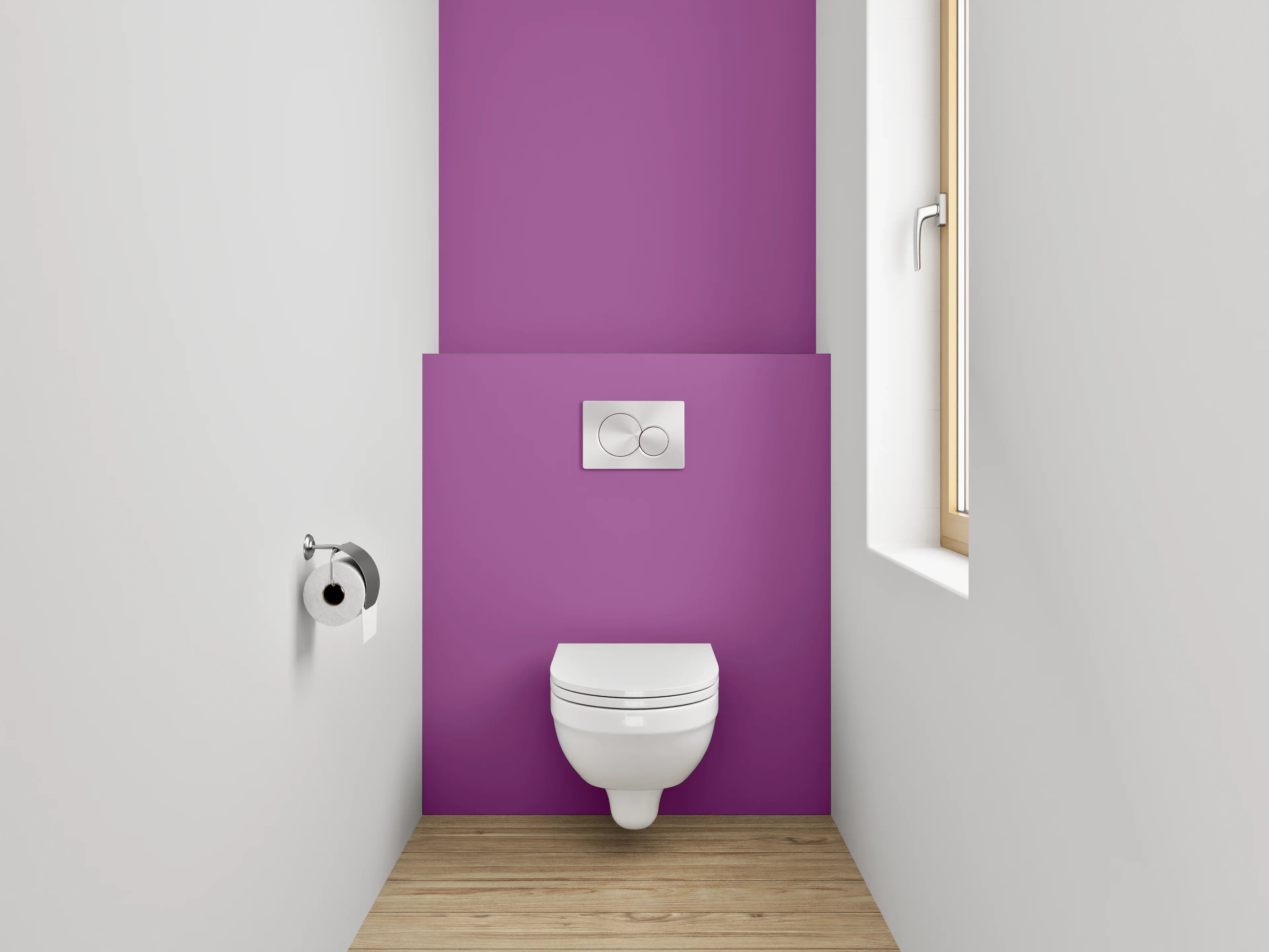 WC-Rückwand - RAL 4008 Signalviolett