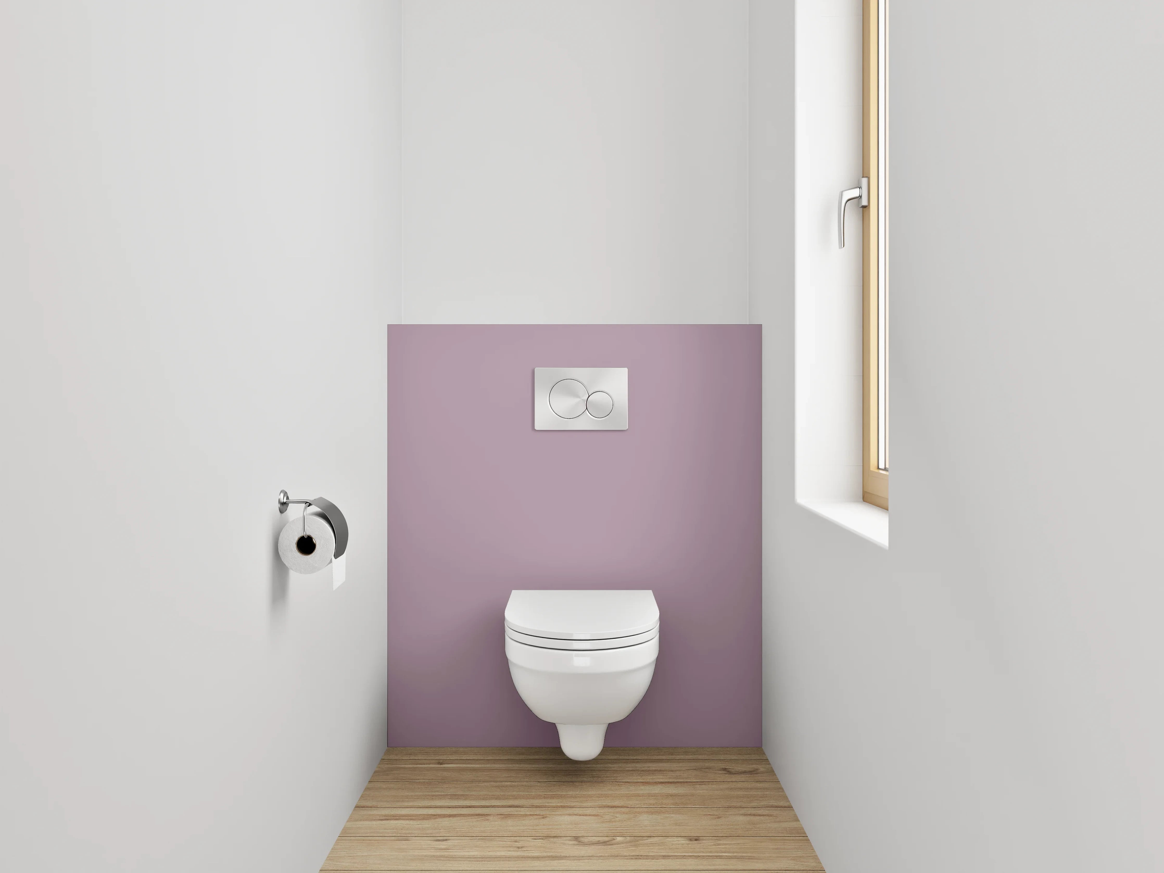 WC-Rückwand - RAL 4009 Pastellviolettaugegrau