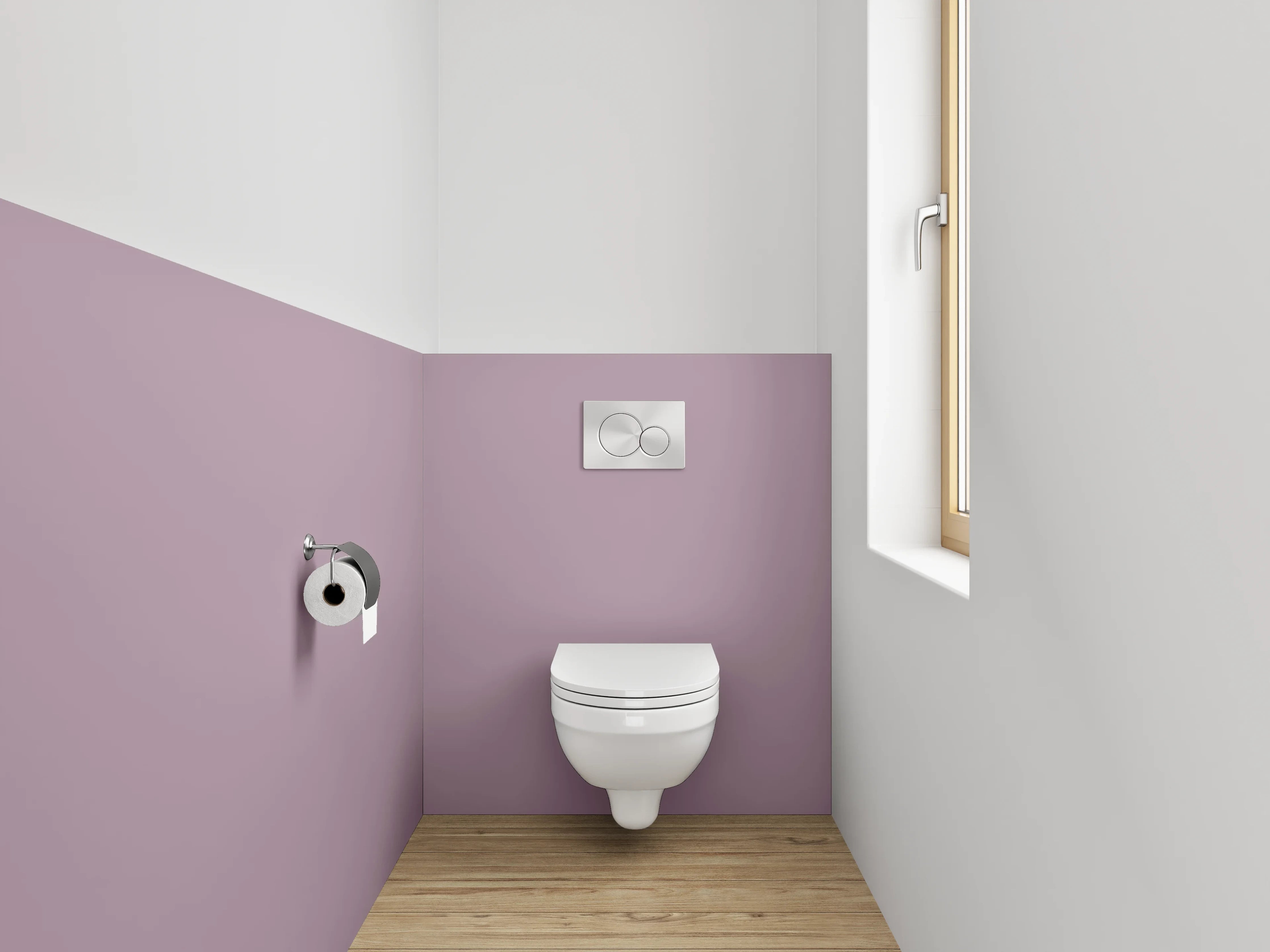 WC-Rückwand - RAL 4009 Pastellviolettaugegrau
