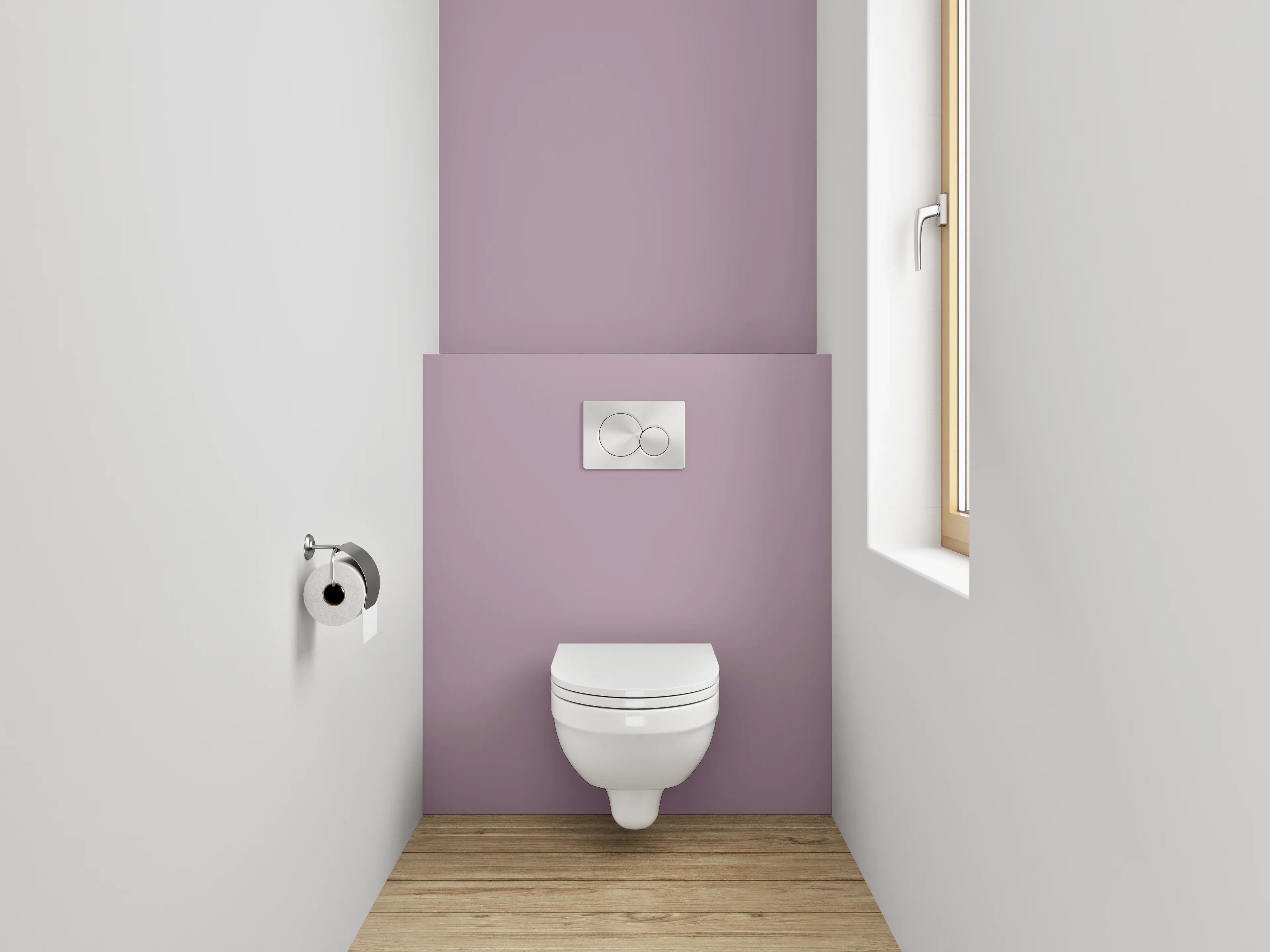 WC-Rückwand - RAL 4009 Pastellviolettaugegrau