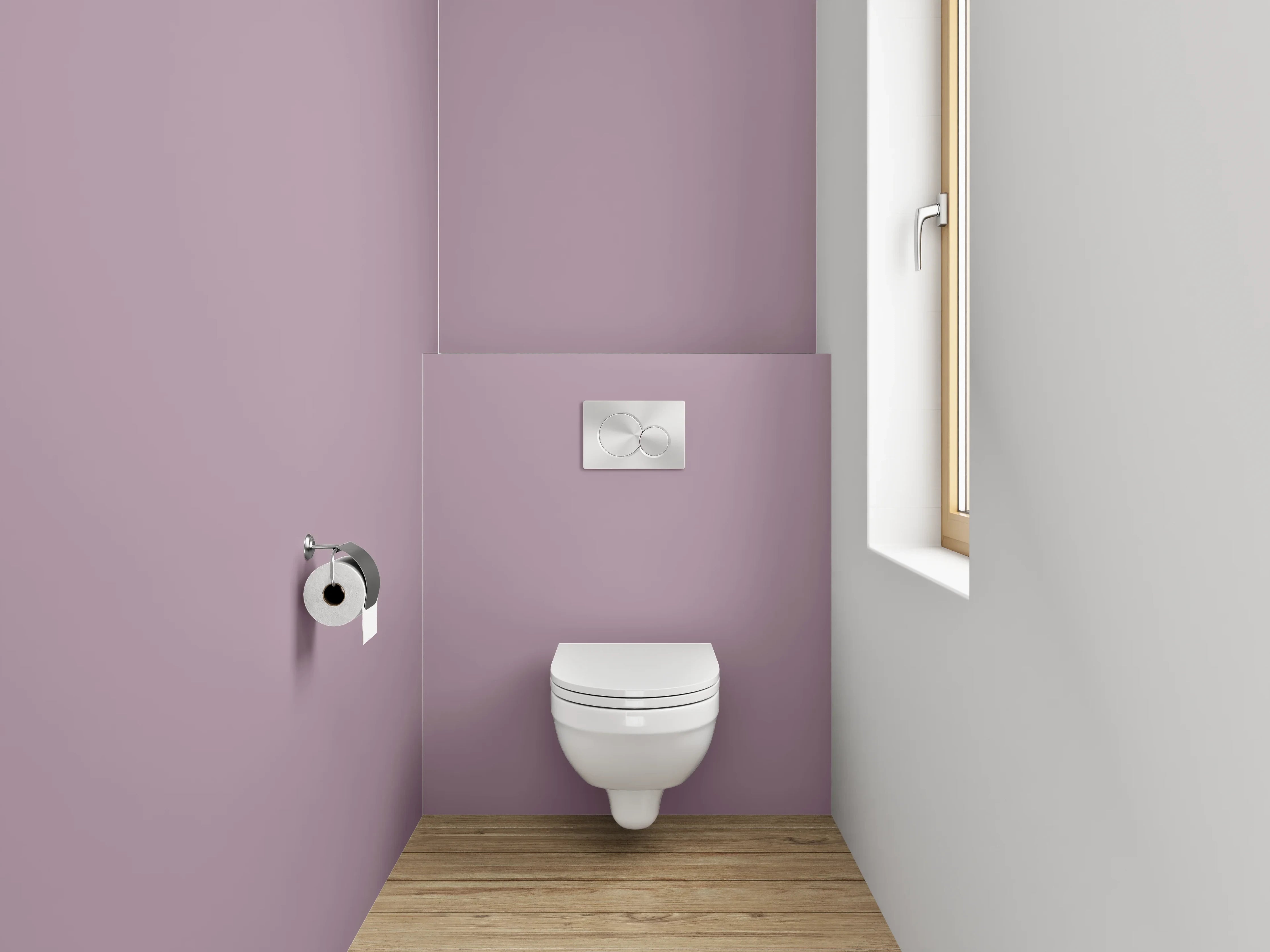 WC-Rückwand - RAL 4009 Pastellviolettaugegrau