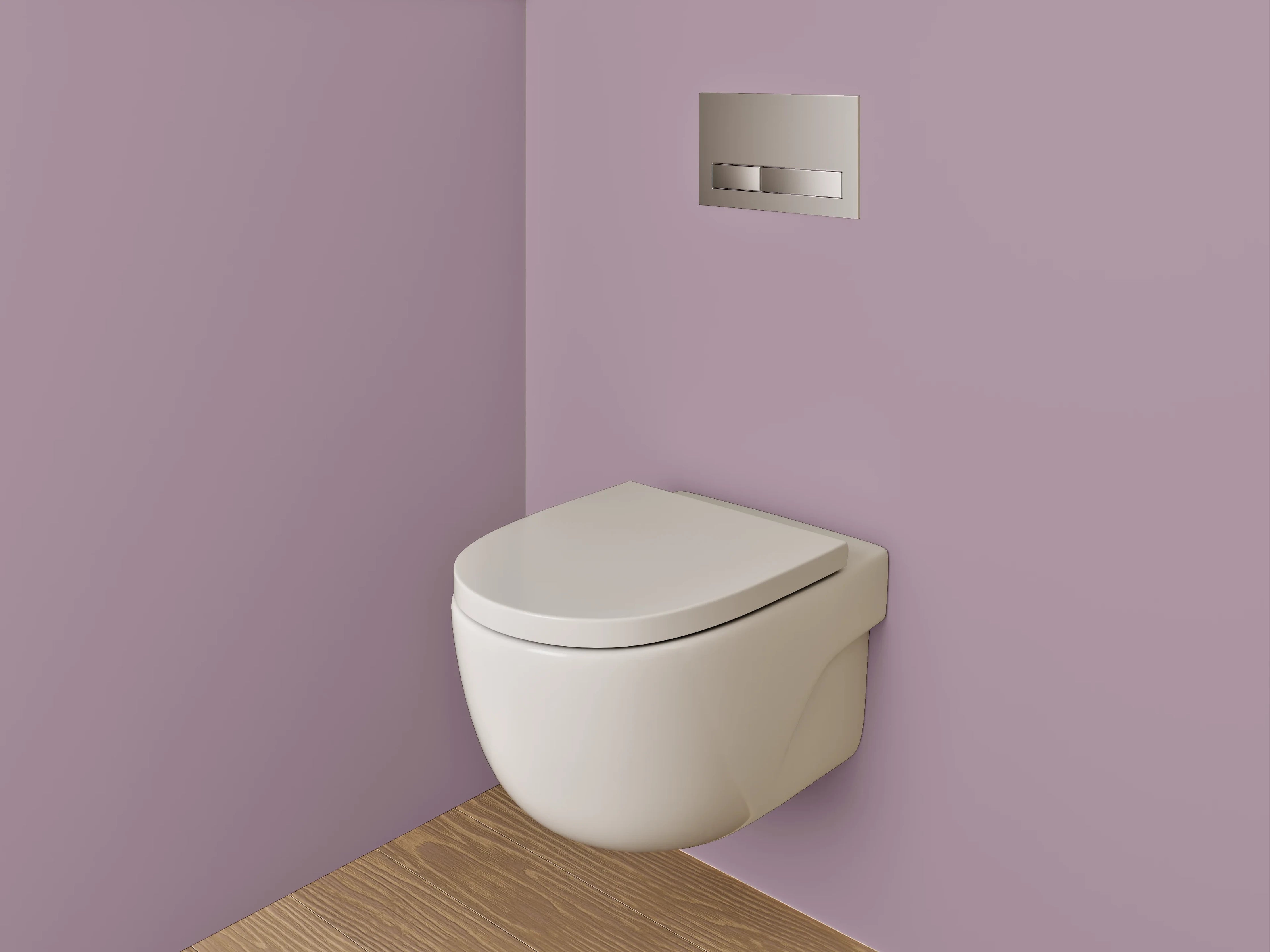 WC-Rückwand - RAL 4009 Pastellviolettaugegrau