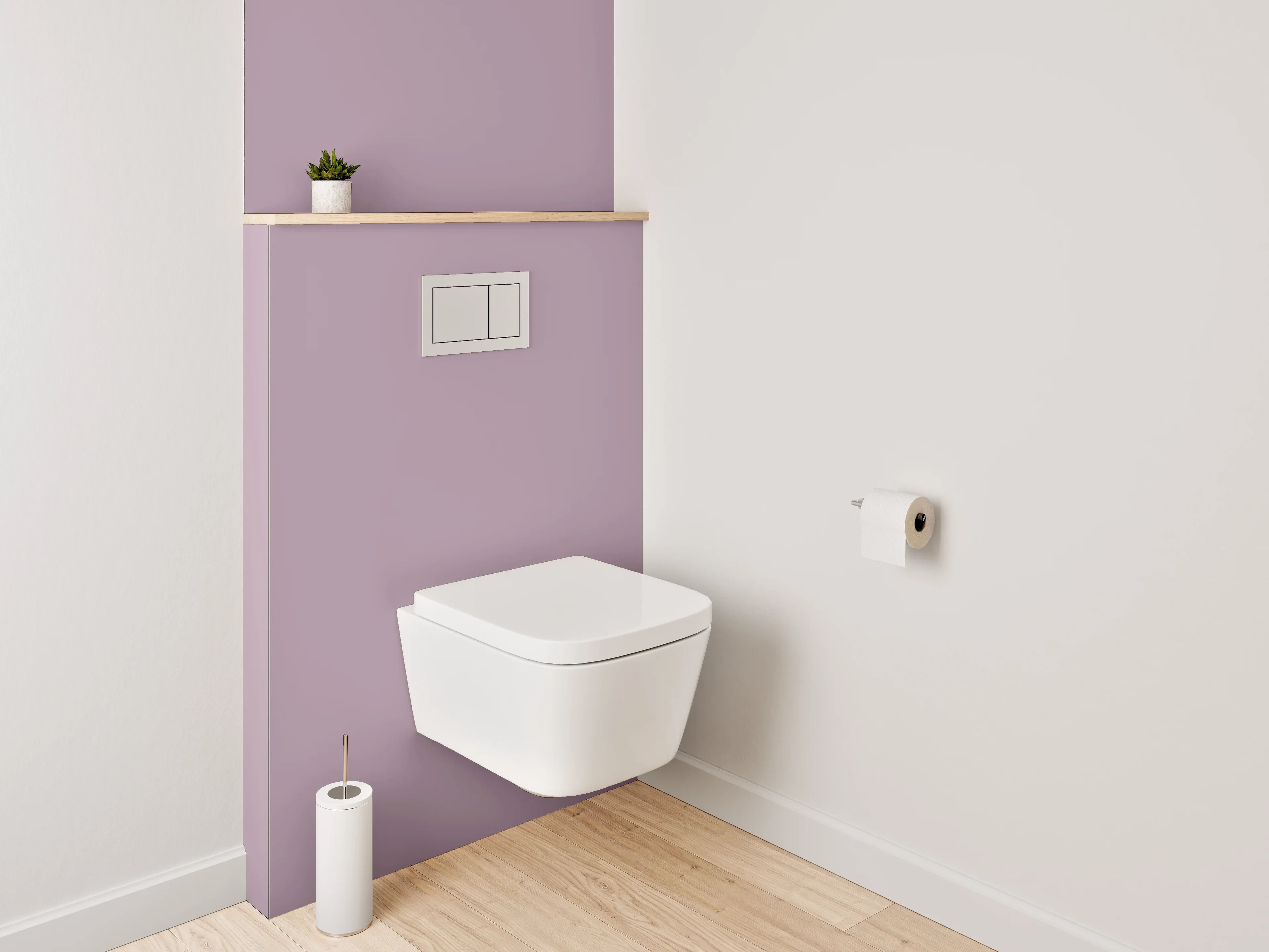 WC-Rückwand - RAL 4009 Pastellviolettaugegrau