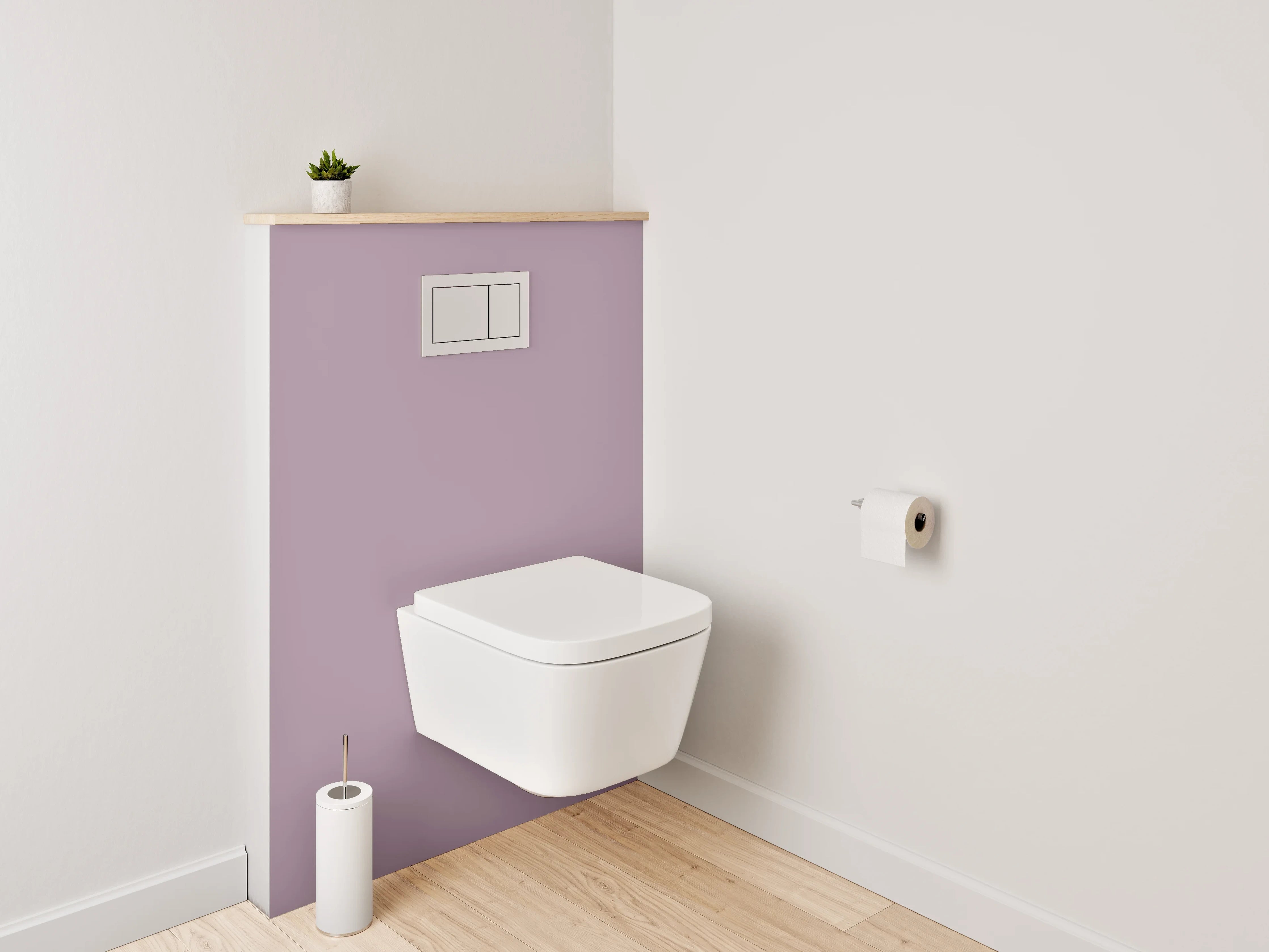 WC-Rückwand - RAL 4009 Pastellviolettaugegrau
